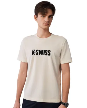 109876-115 | MEN'S K-SWISS LOGO T-SHIRT | WHITE/SPECIAL