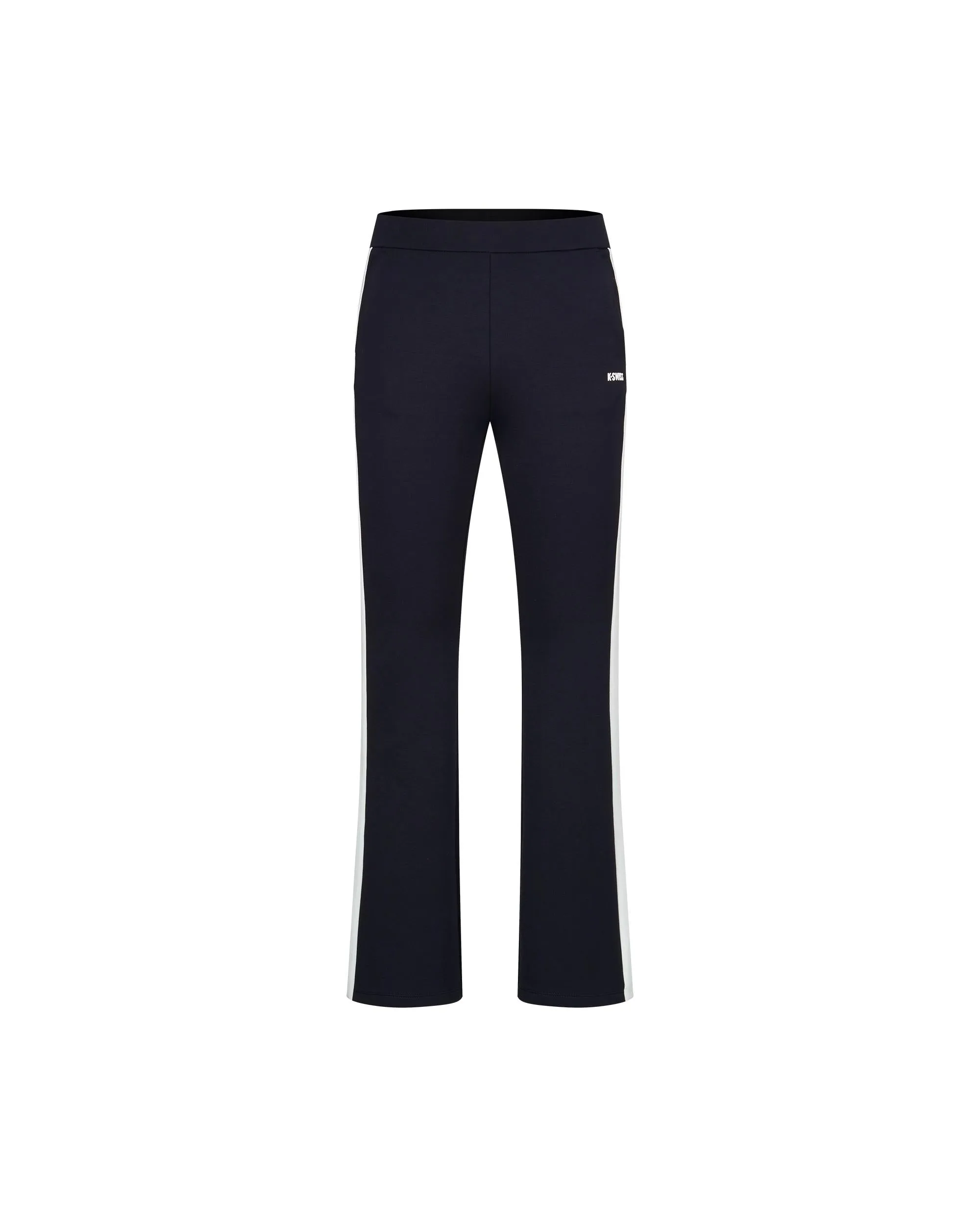 1911515-401 | WOMEN'S K-SWISS LOGO HIGH WAIST FLARED PANTS | NAVY/WHITE