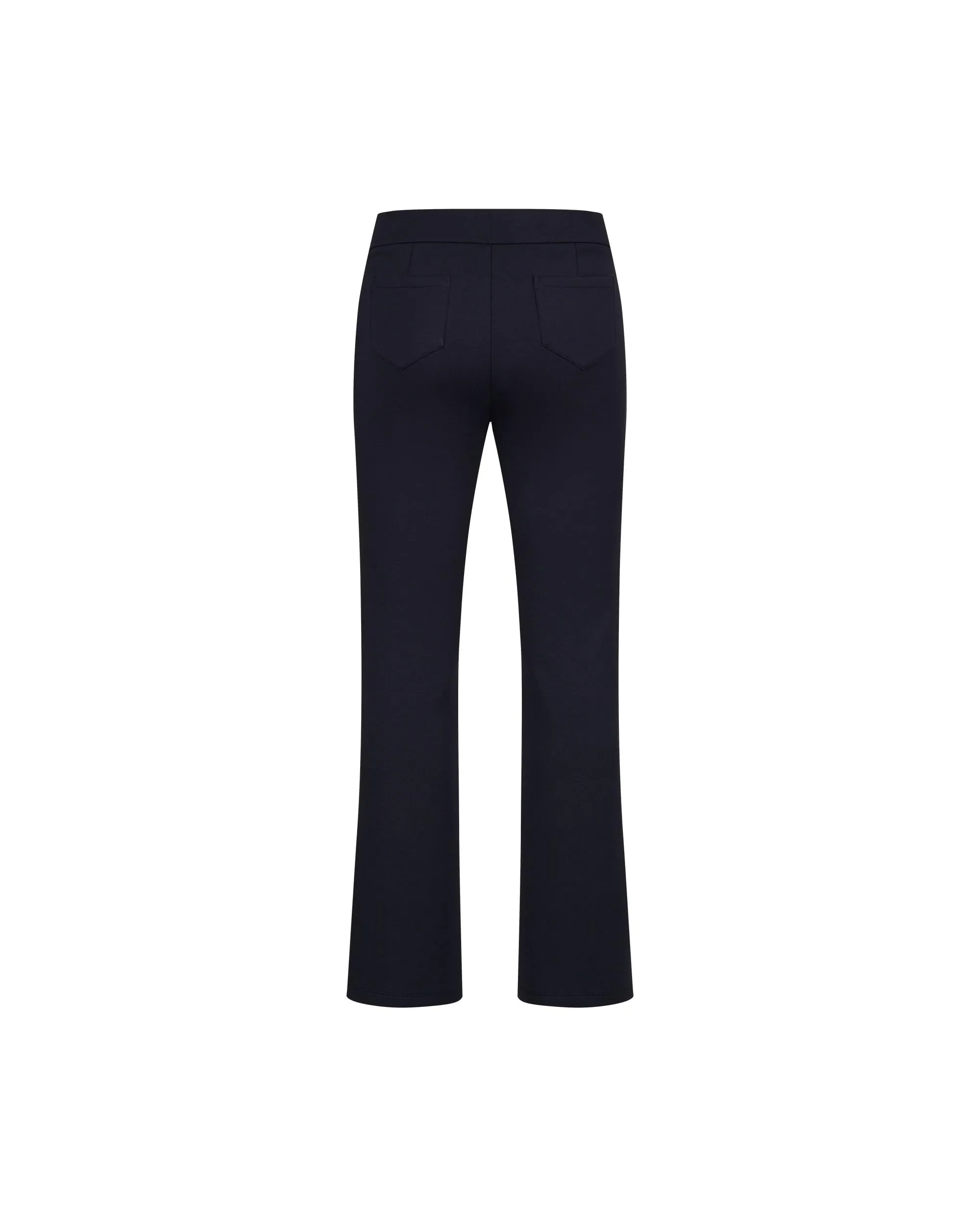 1911515-401 | WOMEN'S K-SWISS LOGO HIGH WAIST FLARED PANTS | NAVY/WHITE