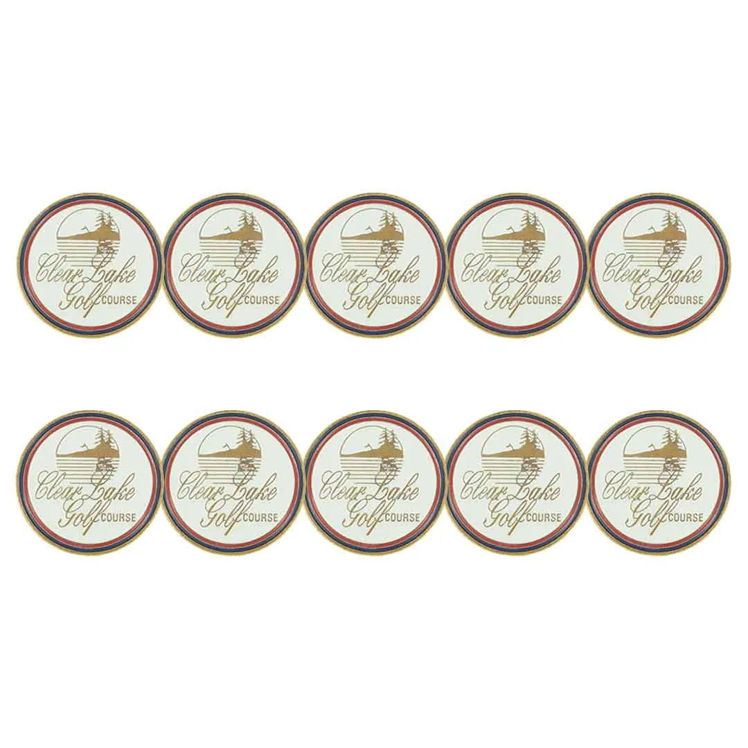 ahead - Clear Lake Golf Course Ball Markers (BM4R CLEARLI-WHT)