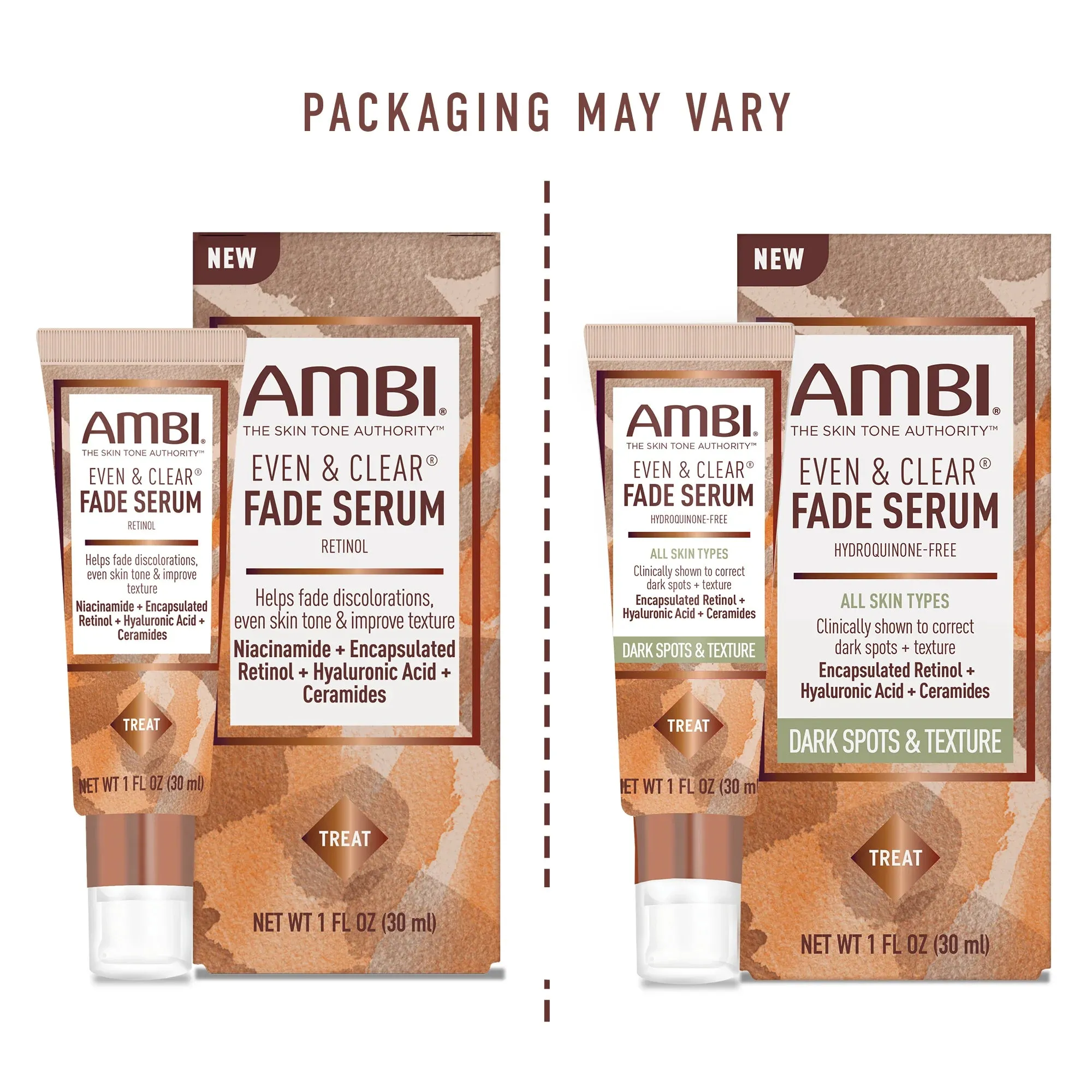 AMBI Even & Clear Fade Serum Retinol - Dark Spots & Texture 1 oz