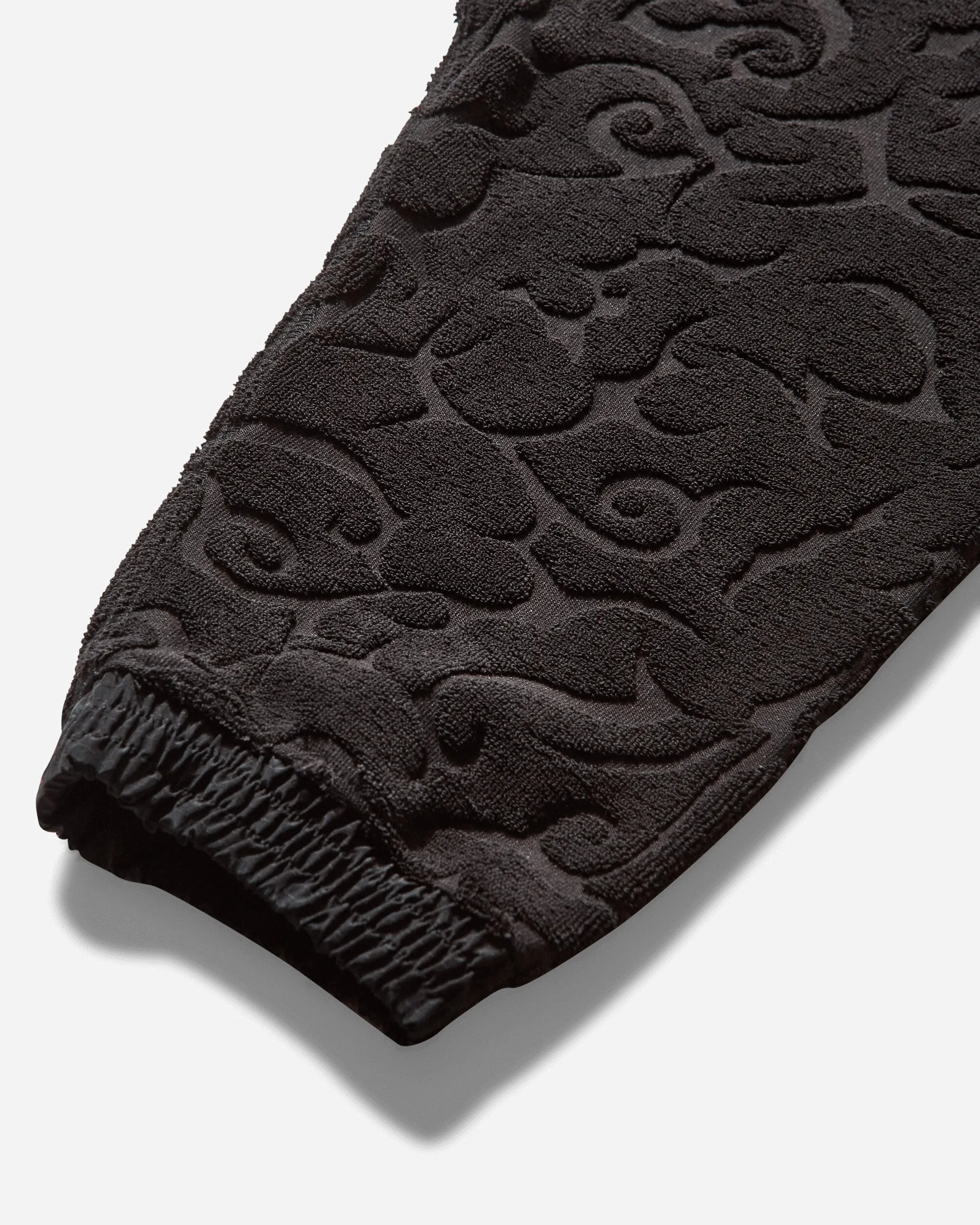 Aries Tribal Jacquard Towelling Hoodie Black