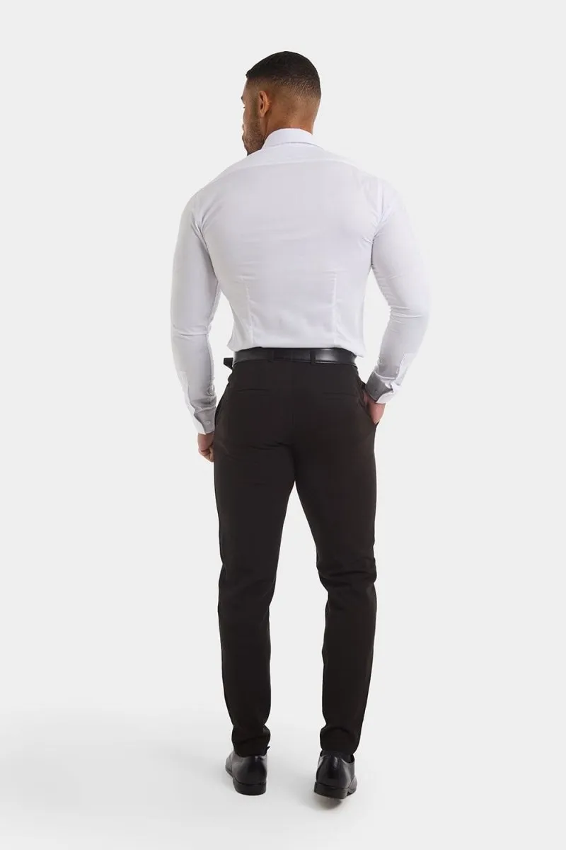 Athletic Fit Cutaway Collar Shirt in White