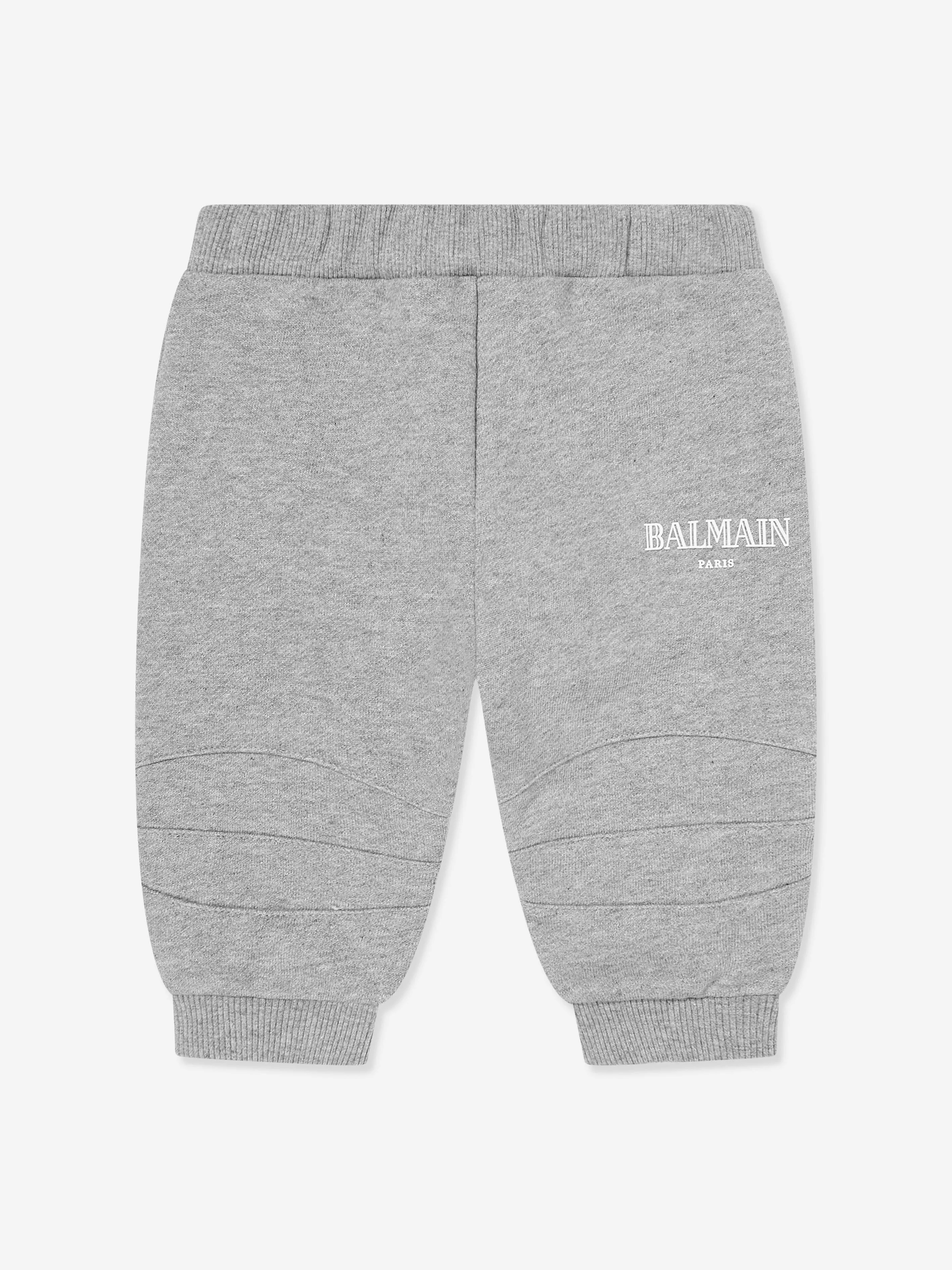 Balmain Baby Boys Logo Joggers in Grey