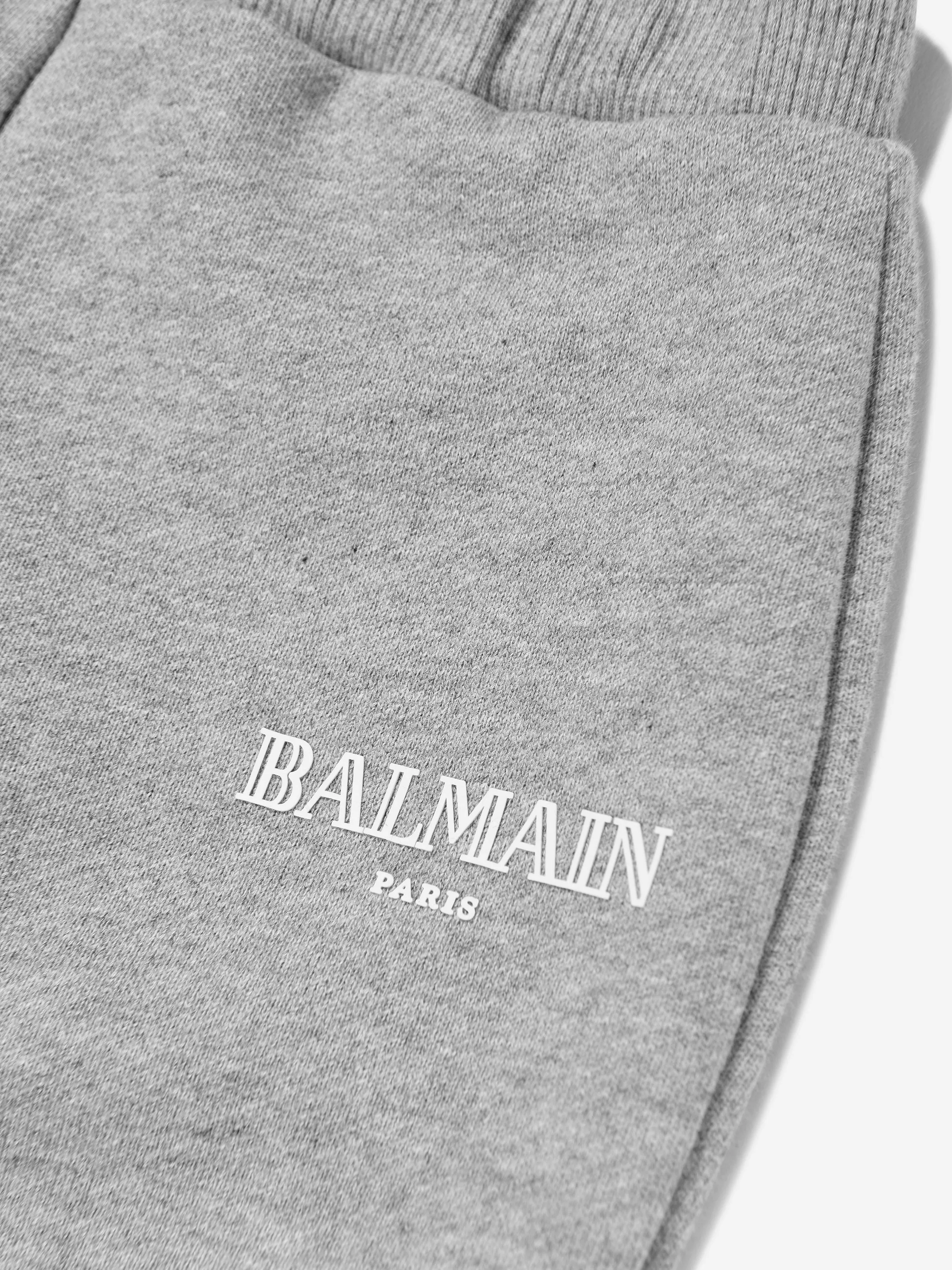 Balmain Baby Boys Logo Joggers in Grey