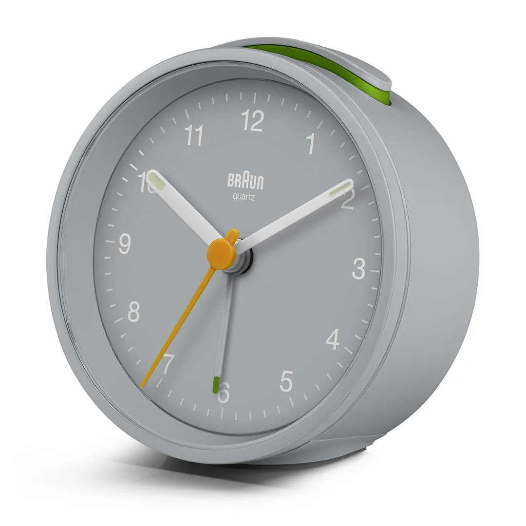 BC12 Braun classic analogue alarm clock - grey
