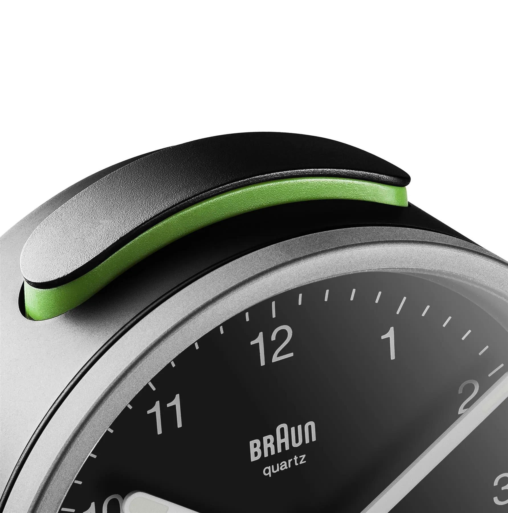 BC12 Braun classic analogue alarm clock - silver & black