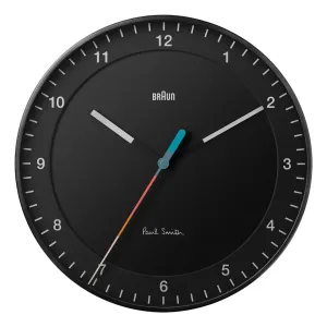BC17 Braun x Paul Smith limited edition classic large analogue wall clock - black