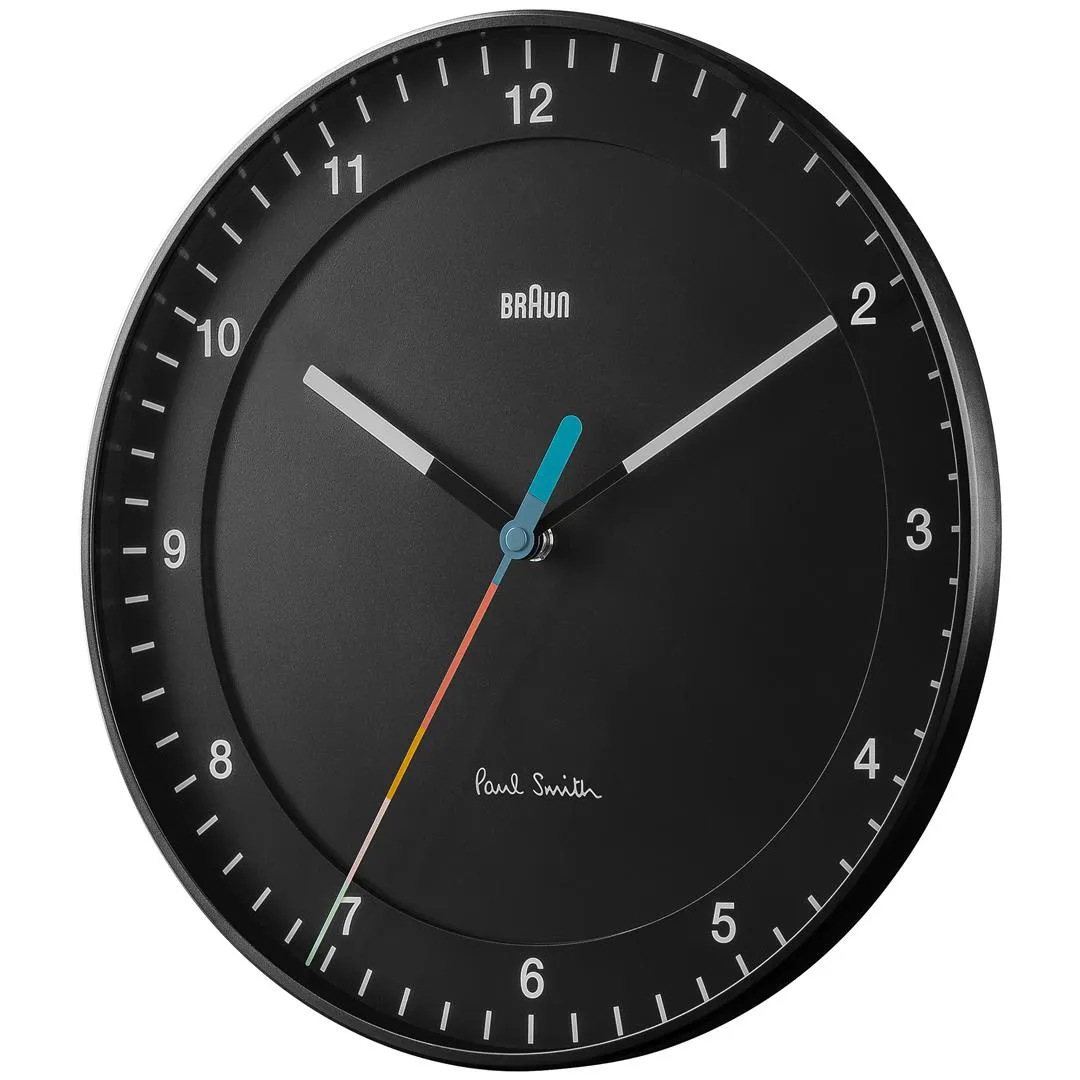 BC17 Braun x Paul Smith limited edition classic large analogue wall clock - black