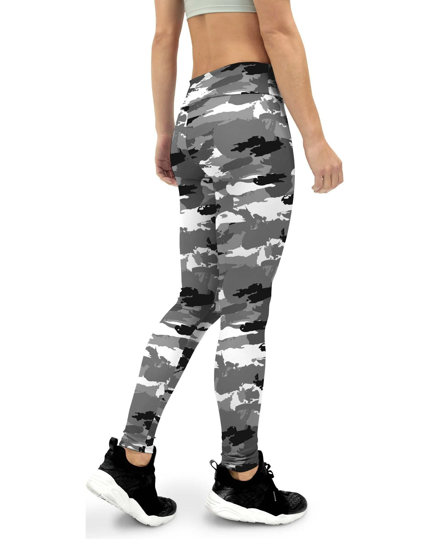 Black & White Camo Yoga Pants