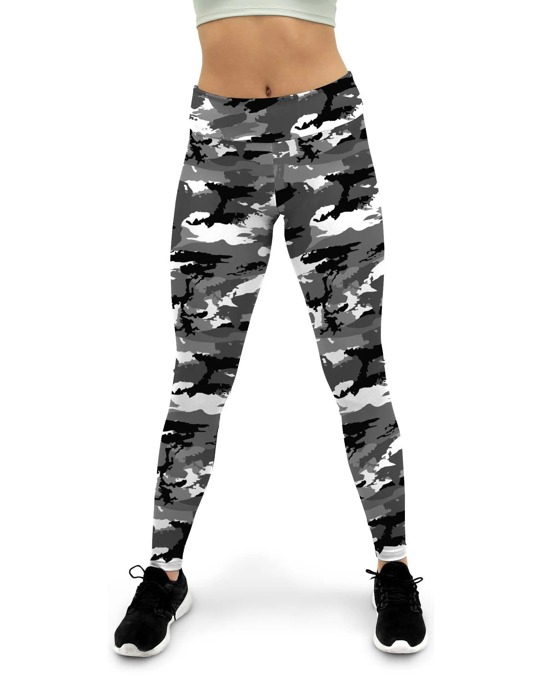 Black & White Camo Yoga Pants