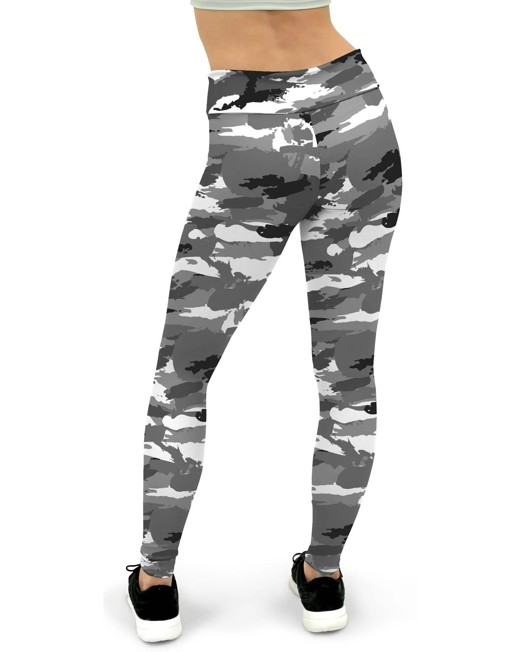Black & White Camo Yoga Pants