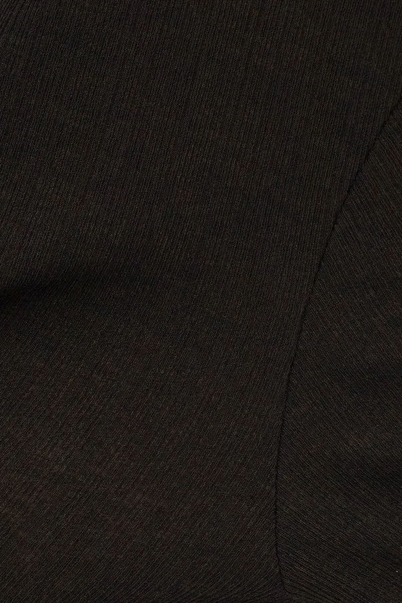 Black Crop Cardigan Tie Up