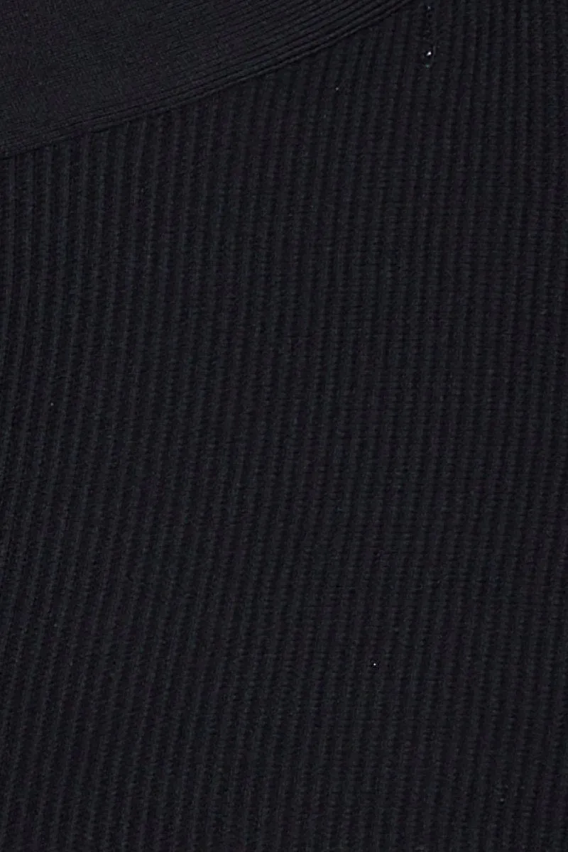 Black Knit Top Sleeveless Halter