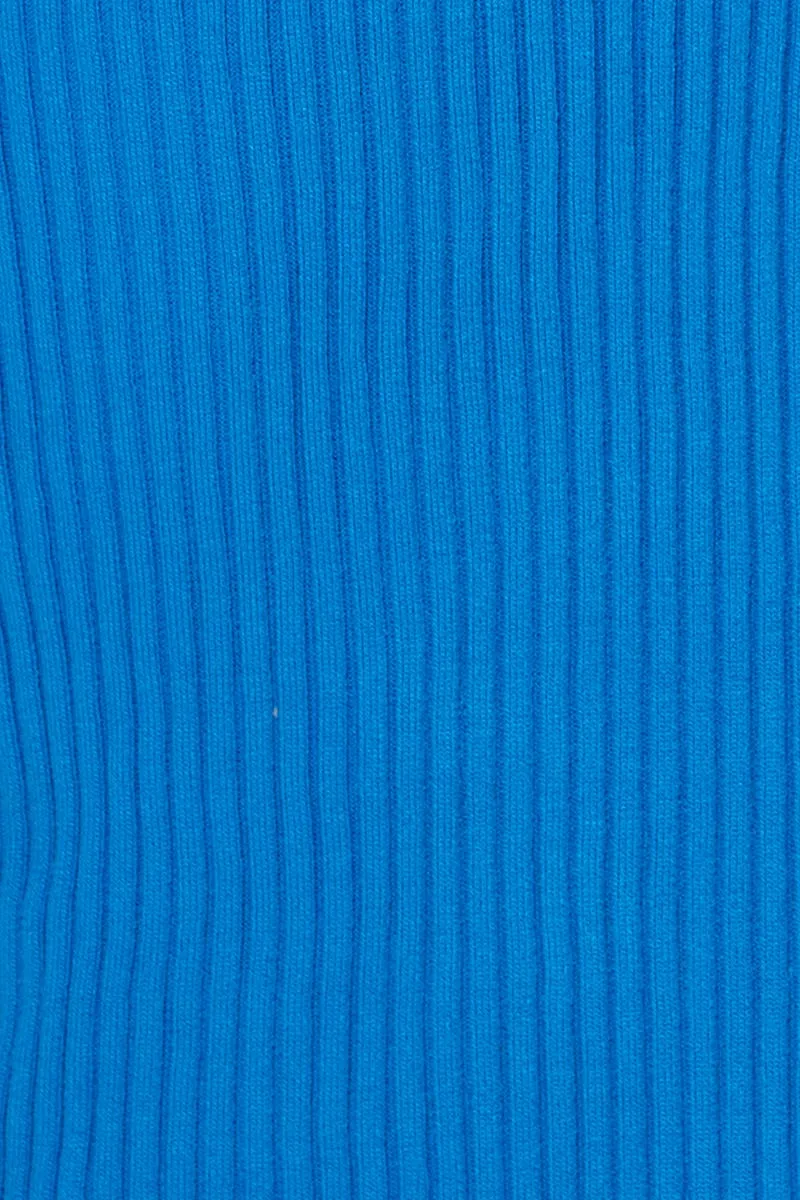 Blue Knit Dress Bodycon