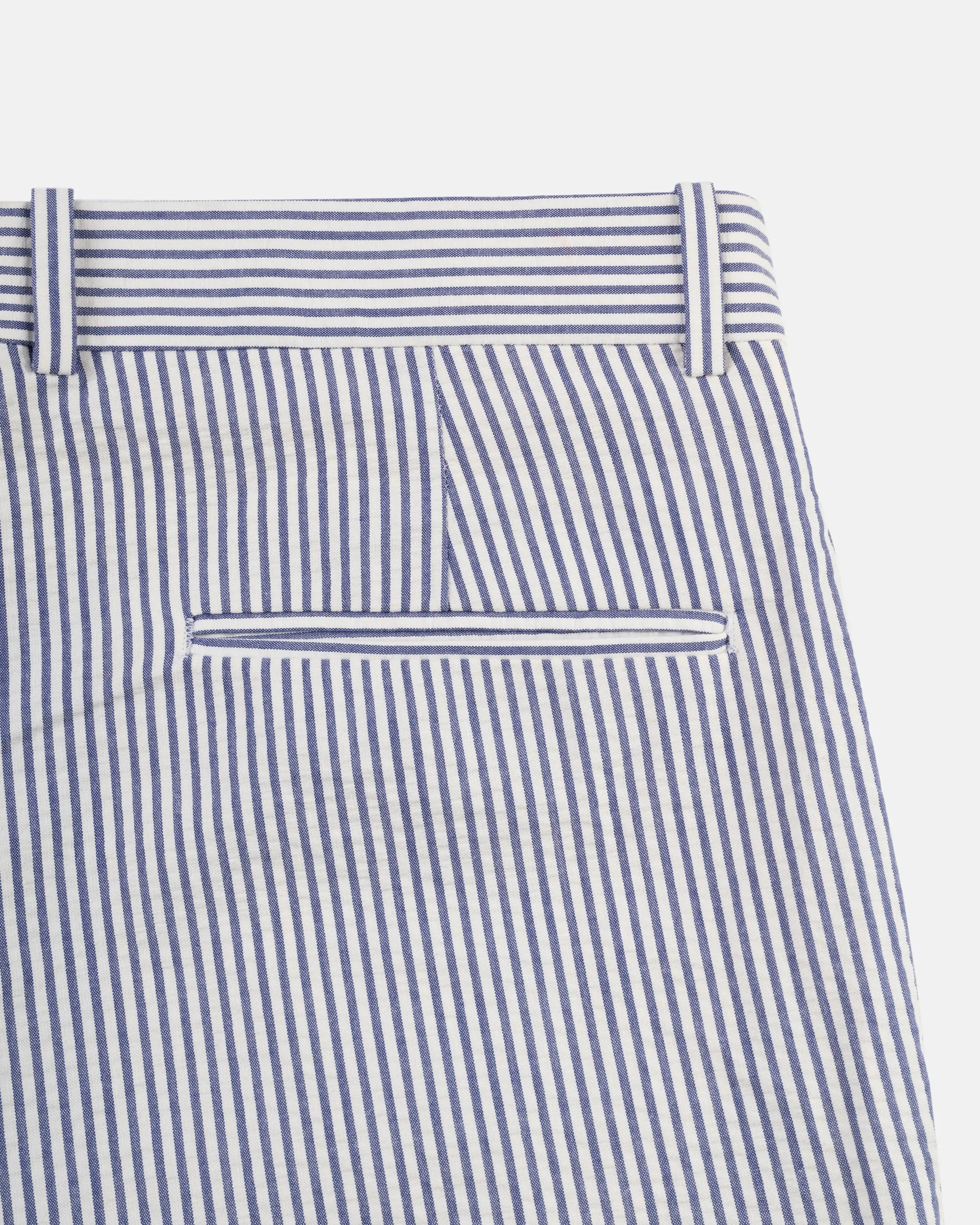 BLUE/WHITE SEERSUCKER TROUSERS