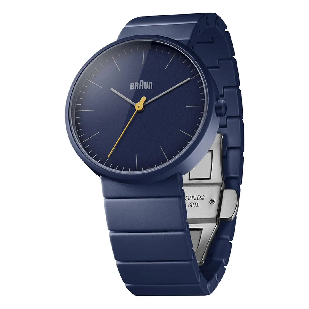 BN0171 Braun unisex classic watch - blue dial and blue ceramic bracelet