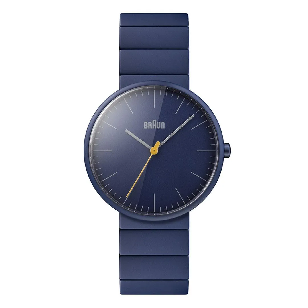 BN0171 Braun unisex classic watch - blue dial and blue ceramic bracelet