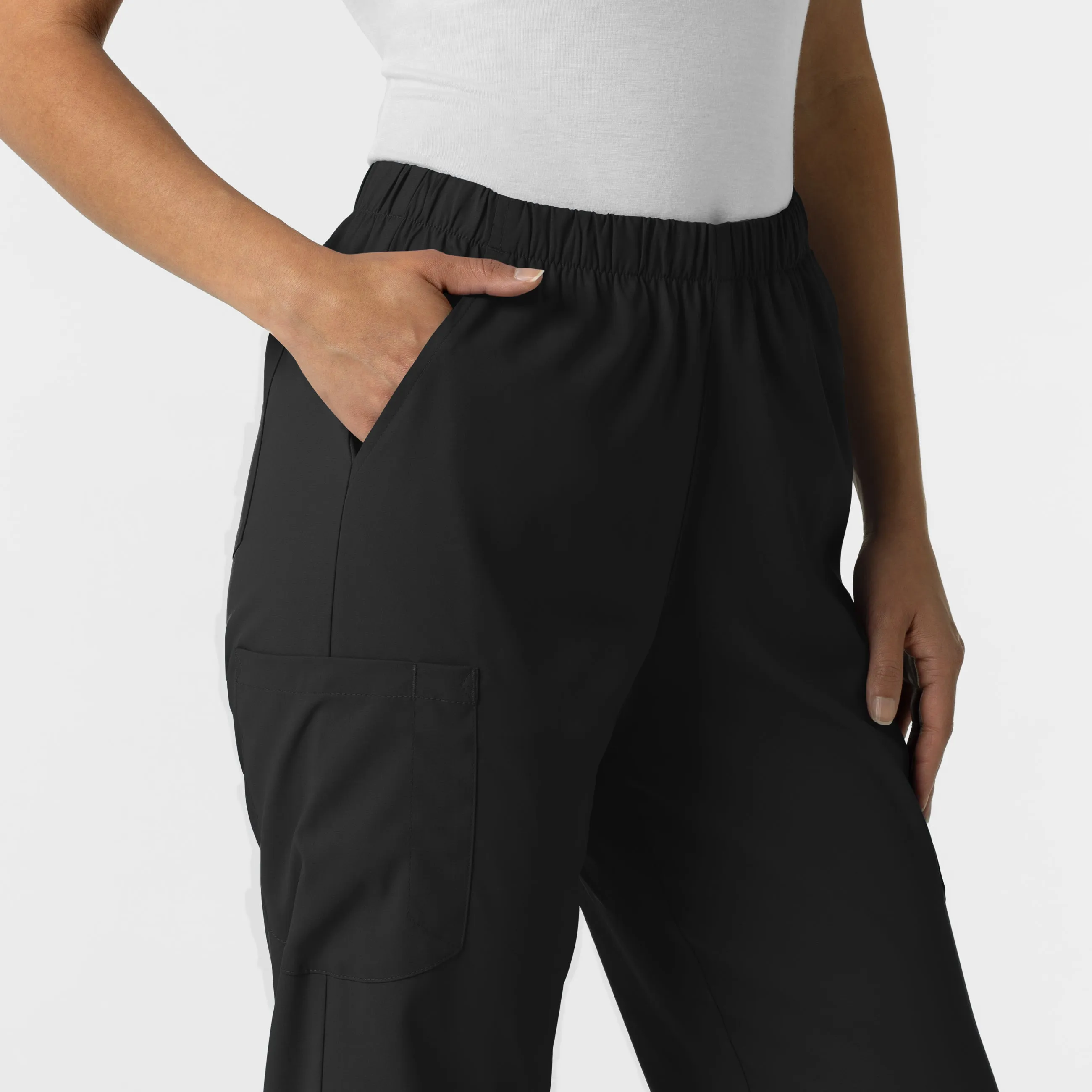 Boundless Unisex Straight Leg Scrub Pant - Black