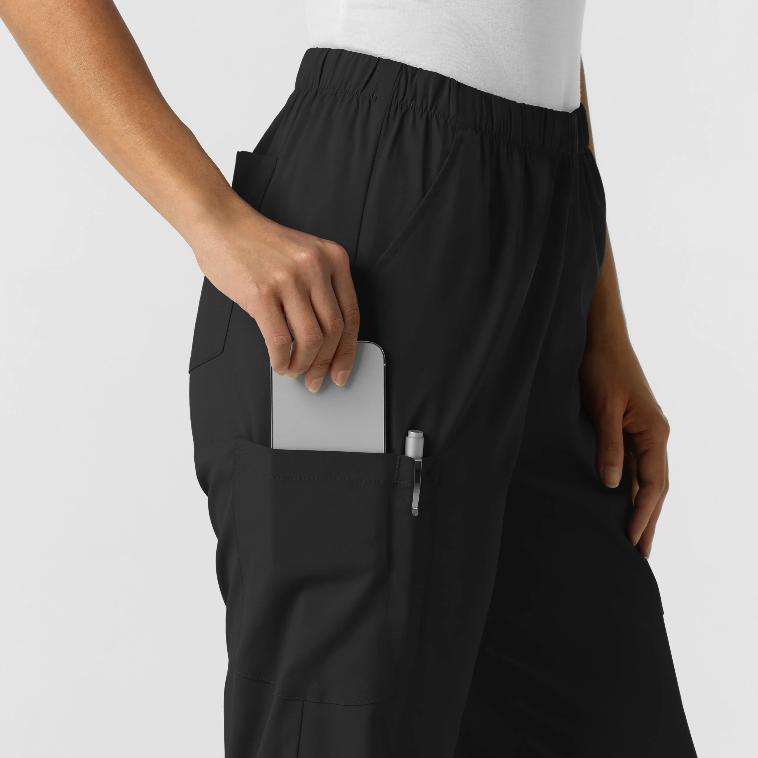 Boundless Unisex Straight Leg Scrub Pant - Black