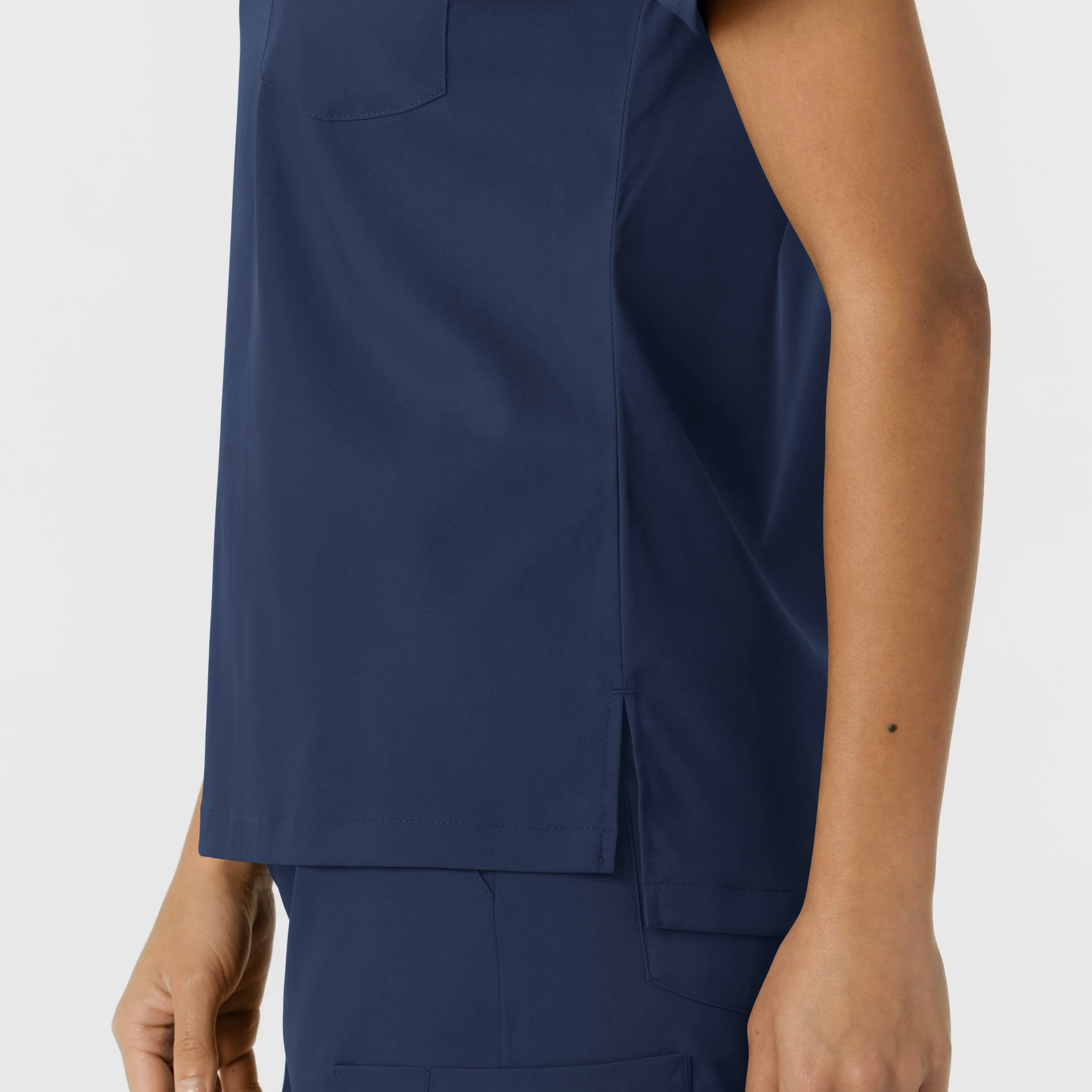 Boundless Women's Classic Crew Neck Scrub Top - Navy