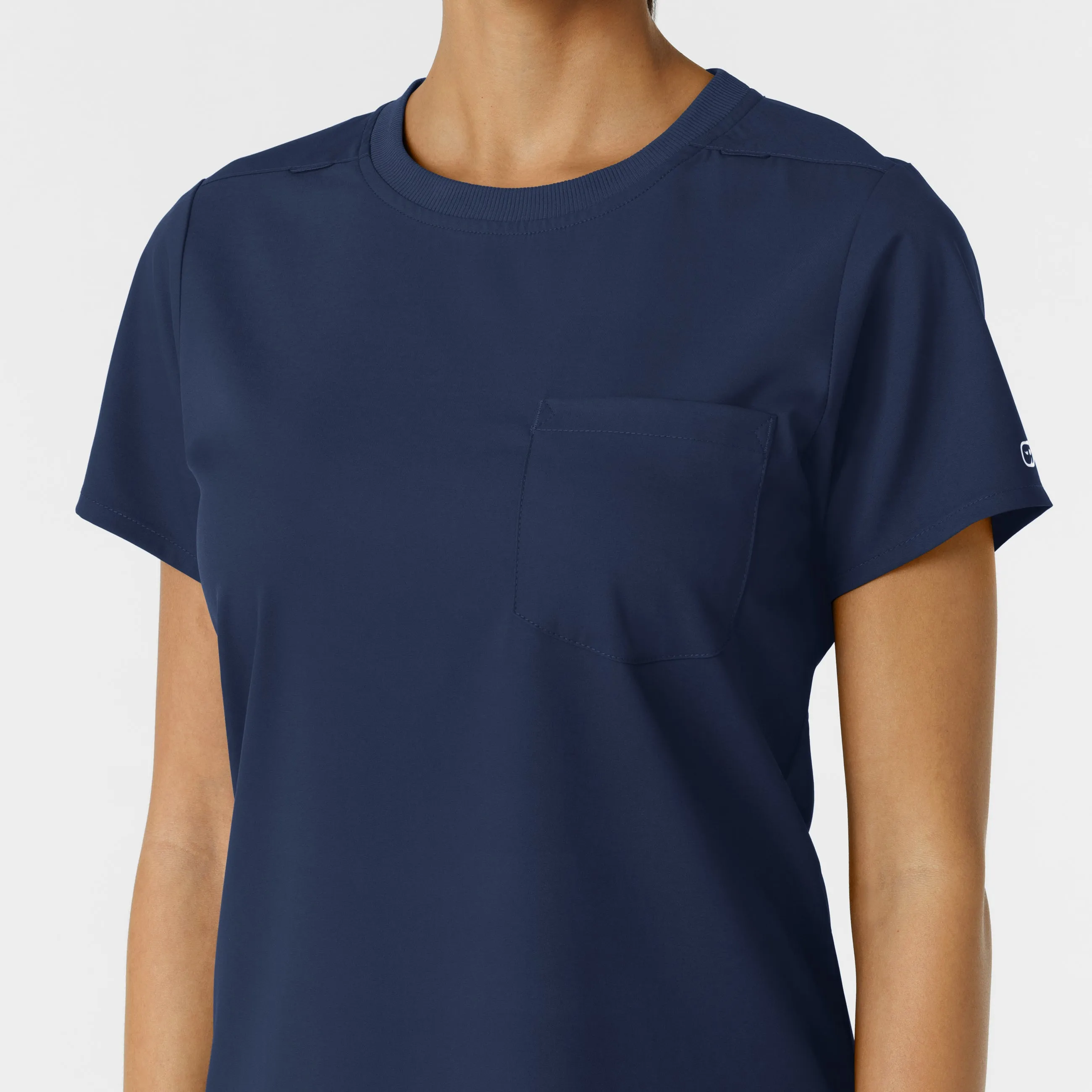 Boundless Women's Classic Crew Neck Scrub Top - Navy