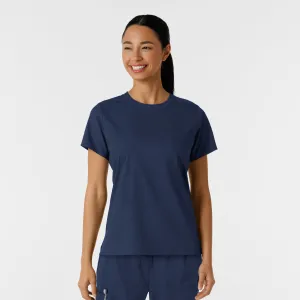 Boundless Women's Classic Crew Neck Scrub Top - Navy