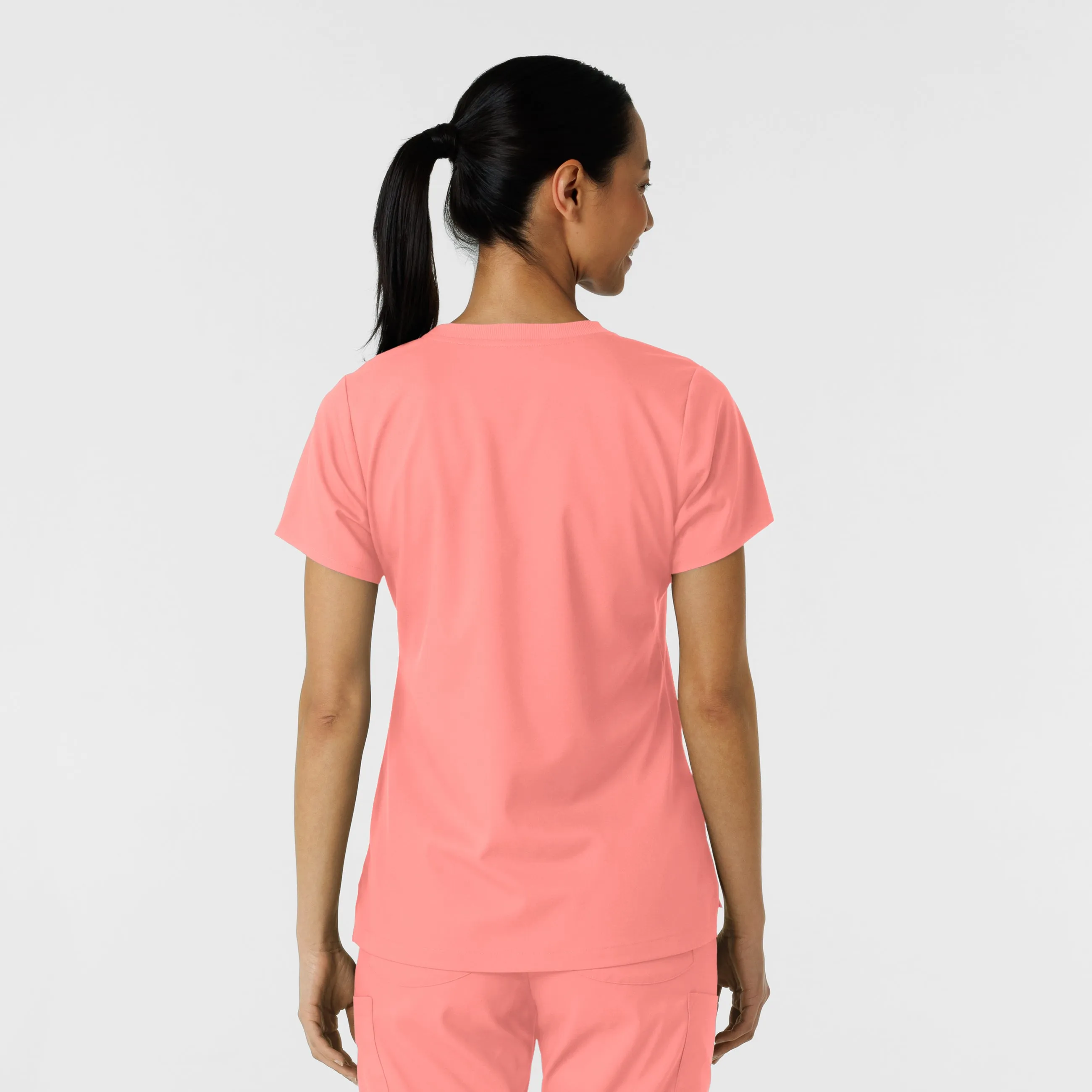 Boundless Women's Classic Crew Neck Scrub Top - Paradise Pink