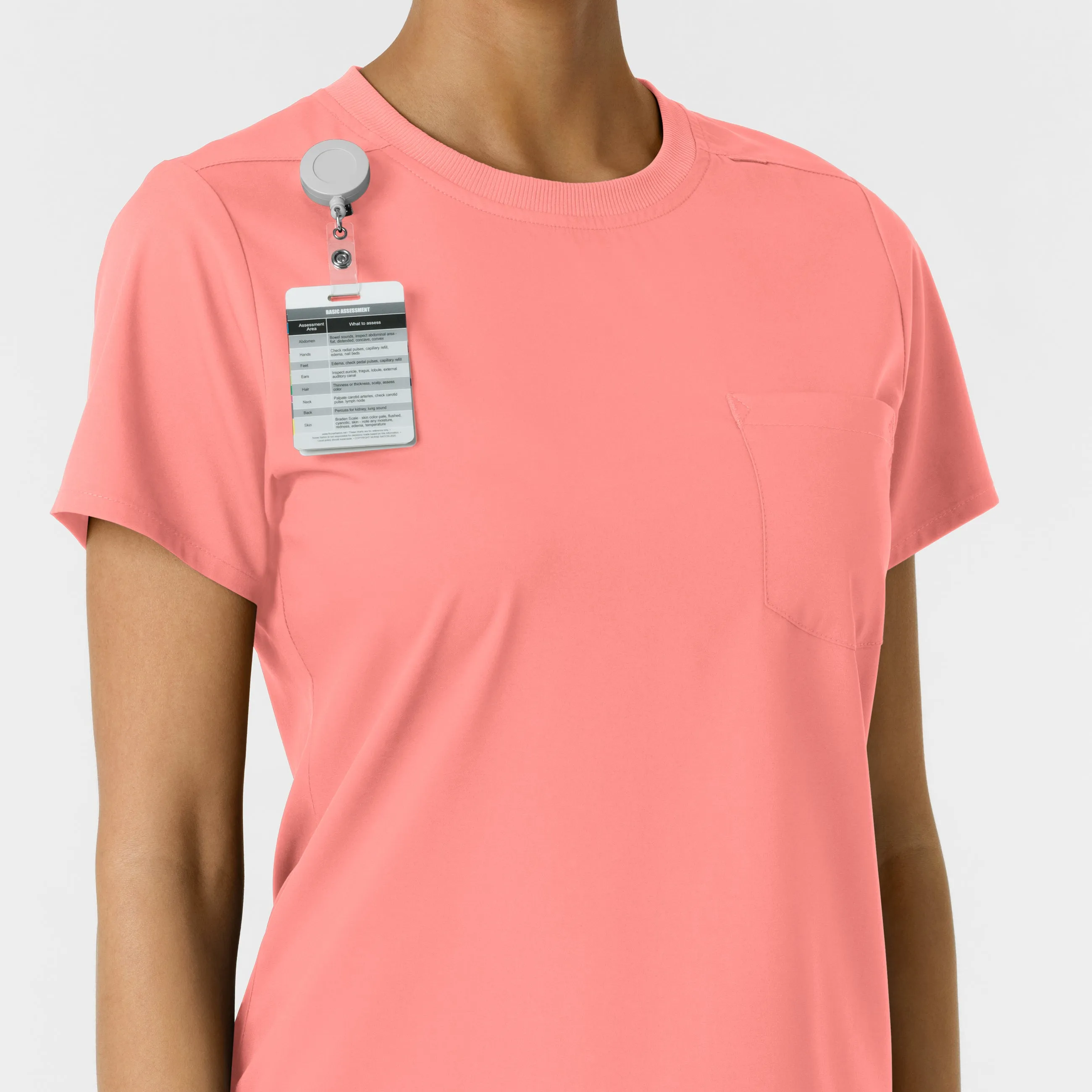 Boundless Women's Classic Crew Neck Scrub Top - Paradise Pink
