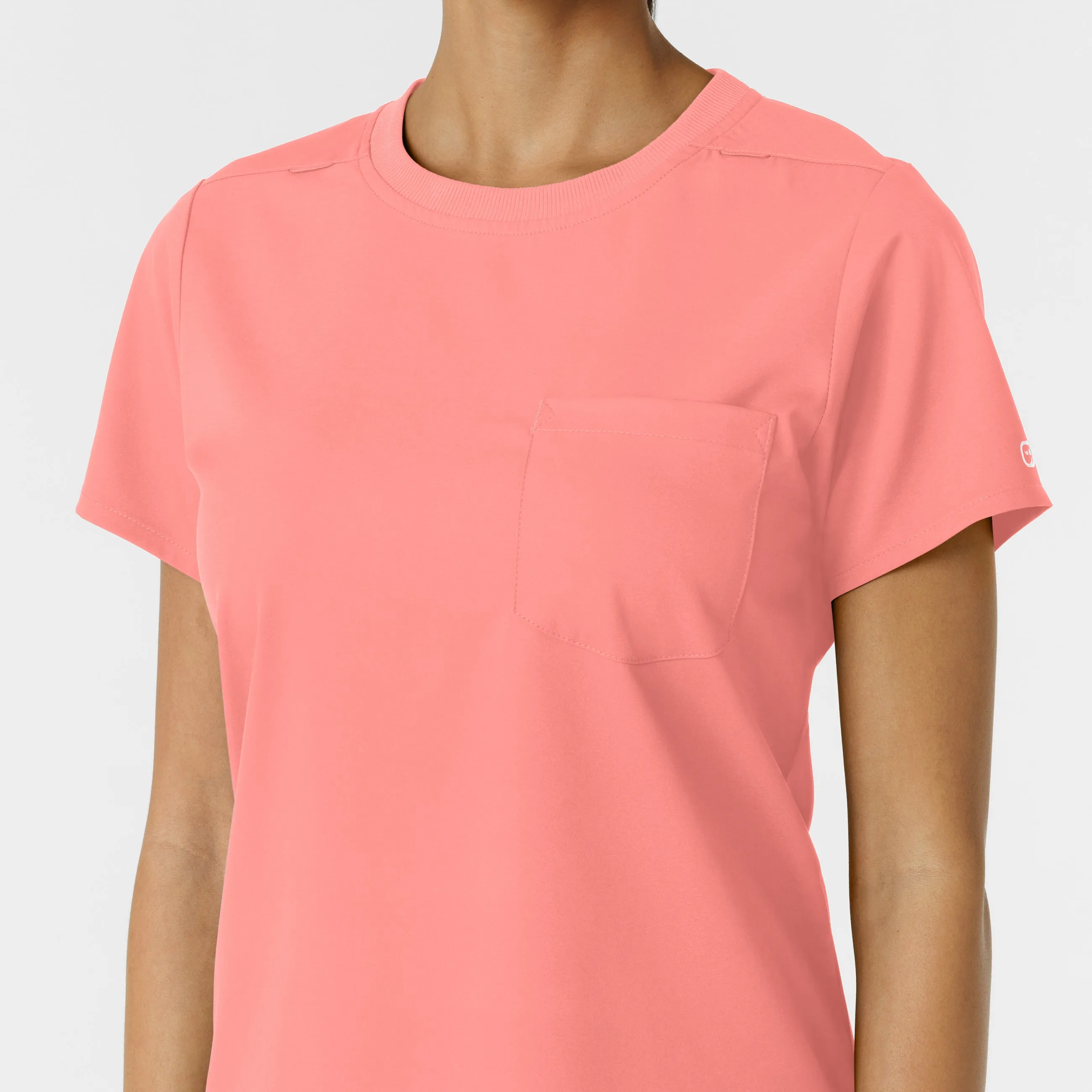 Boundless Women's Classic Crew Neck Scrub Top - Paradise Pink