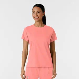 Boundless Women's Classic Crew Neck Scrub Top - Paradise Pink
