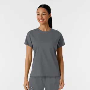 Boundless Women's Classic Crew Neck Scrub Top - Pewter