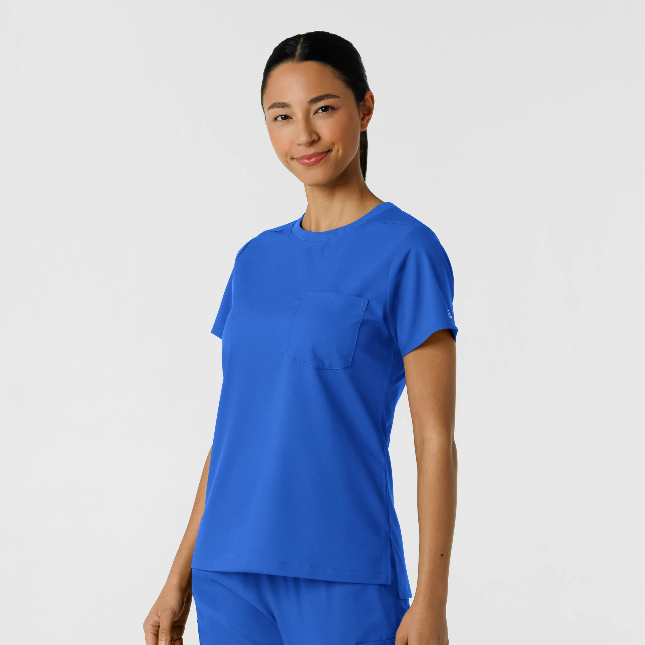 Boundless Women's Classic Crew Neck Scrub Top - Royal