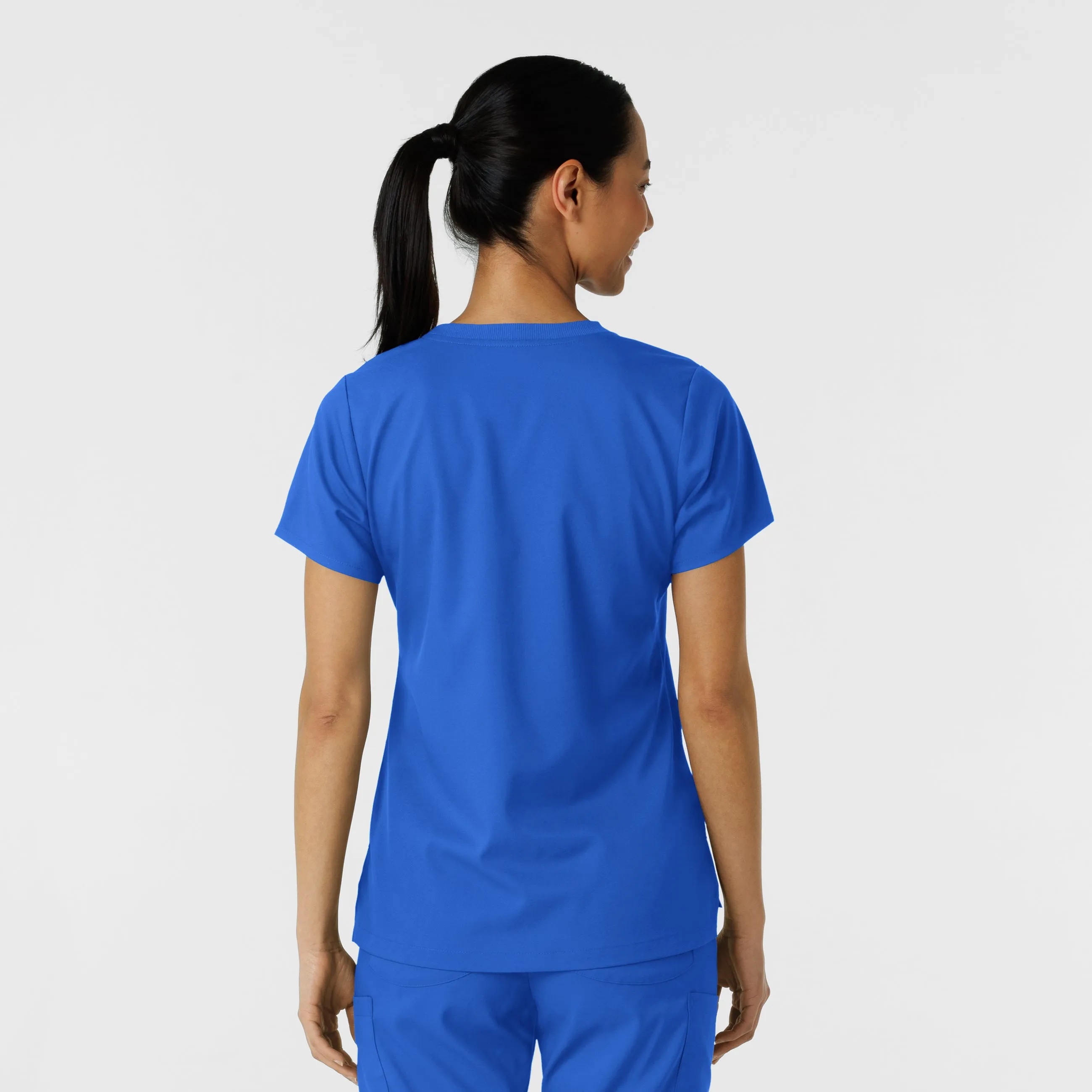 Boundless Women's Classic Crew Neck Scrub Top - Royal