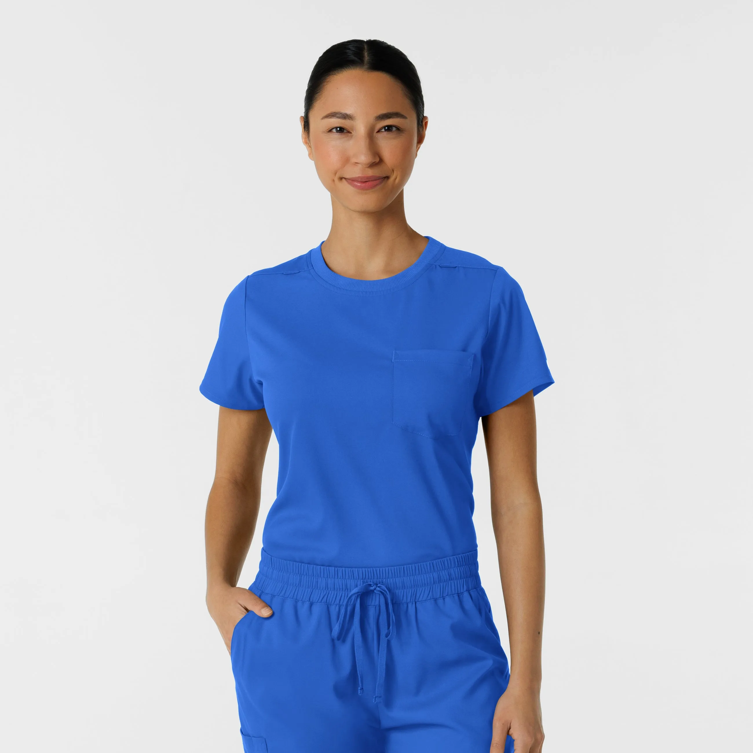 Boundless Women's Classic Crew Neck Scrub Top - Royal