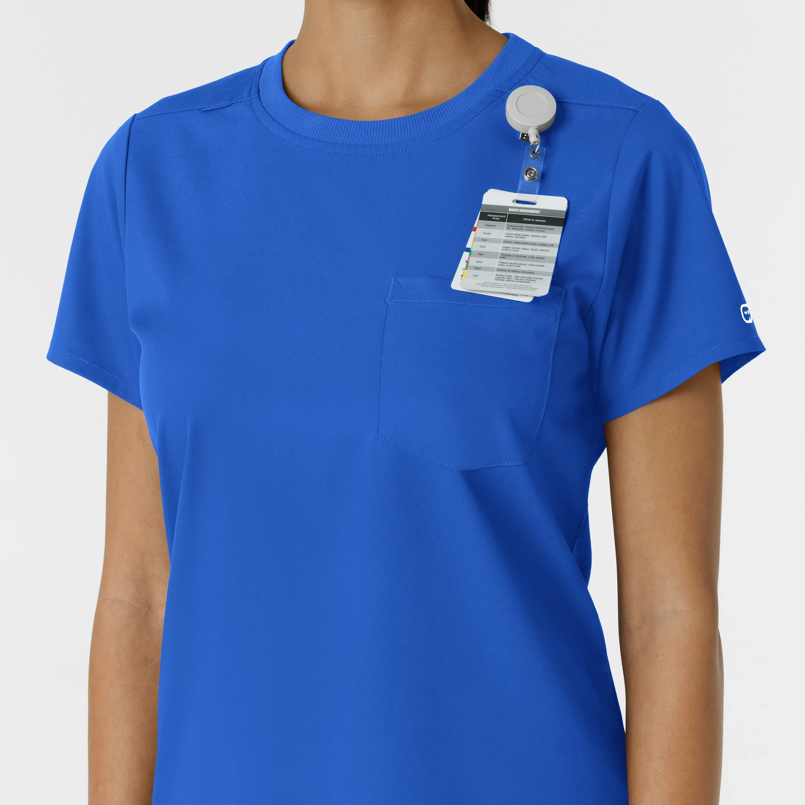 Boundless Women's Classic Crew Neck Scrub Top - Royal