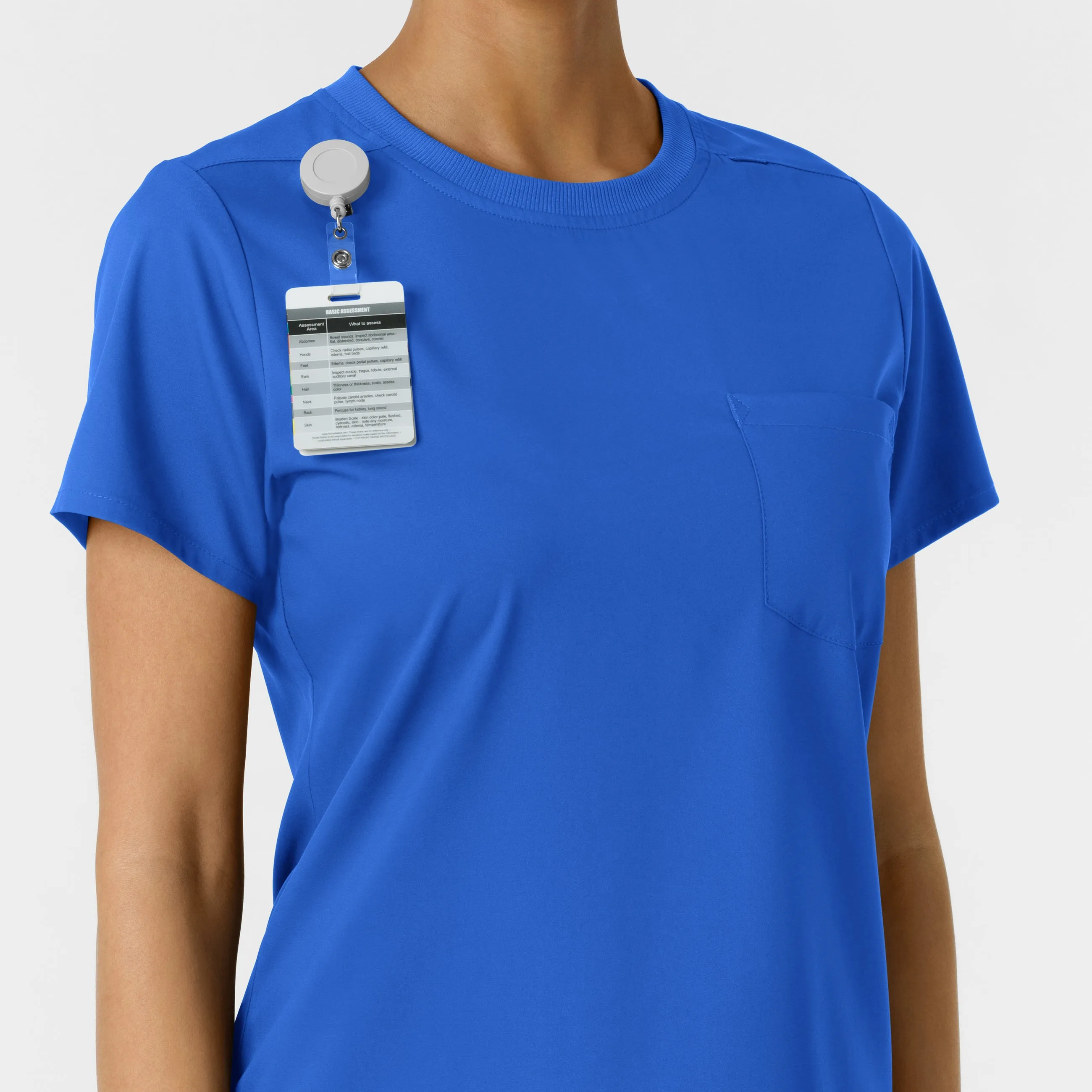 Boundless Women's Classic Crew Neck Scrub Top - Royal