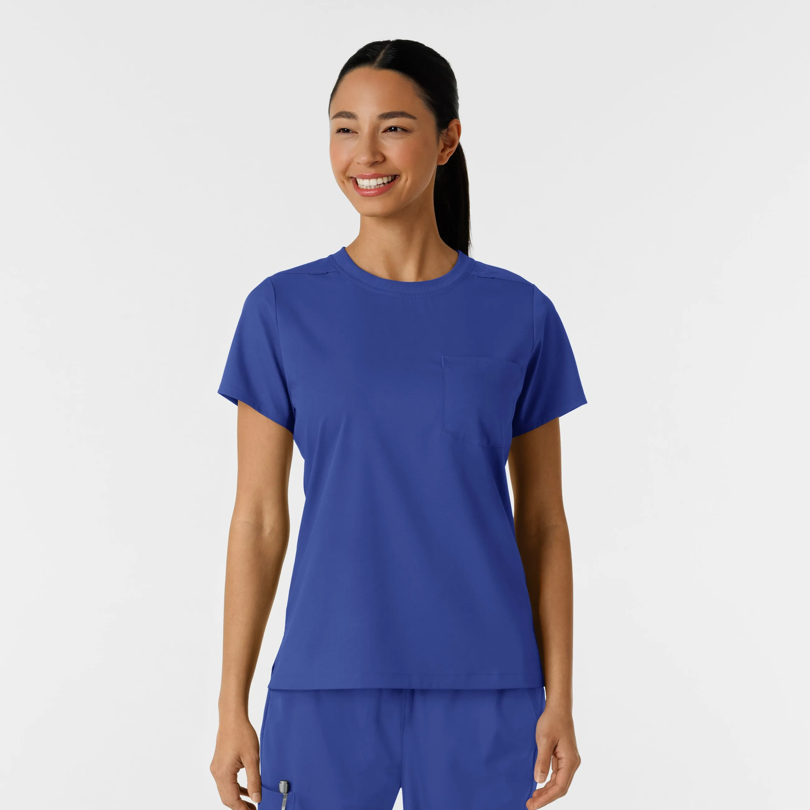 Boundless Women's Crew Neck Scrub Top - Galaxy Blue