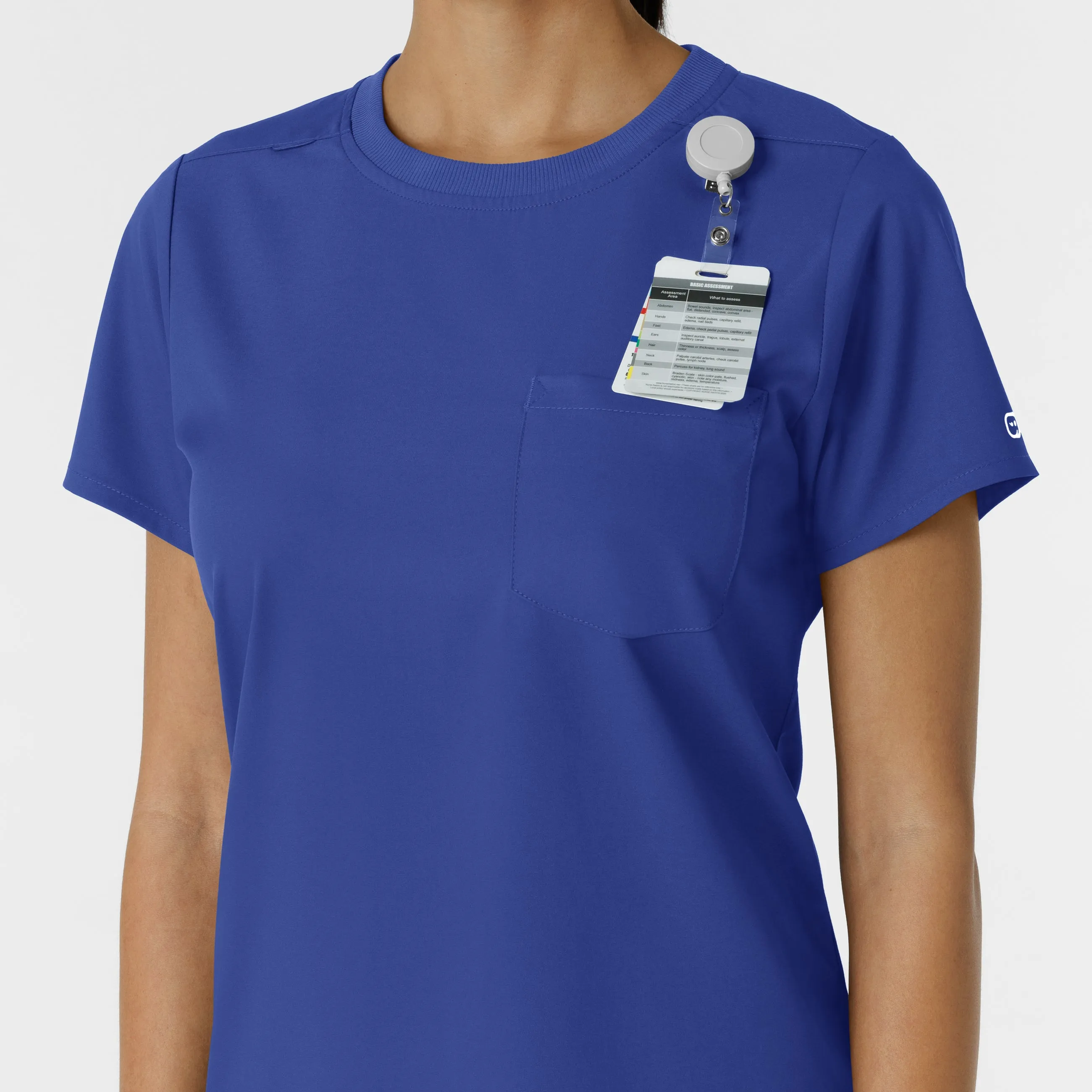 Boundless Women's Crew Neck Scrub Top - Galaxy Blue
