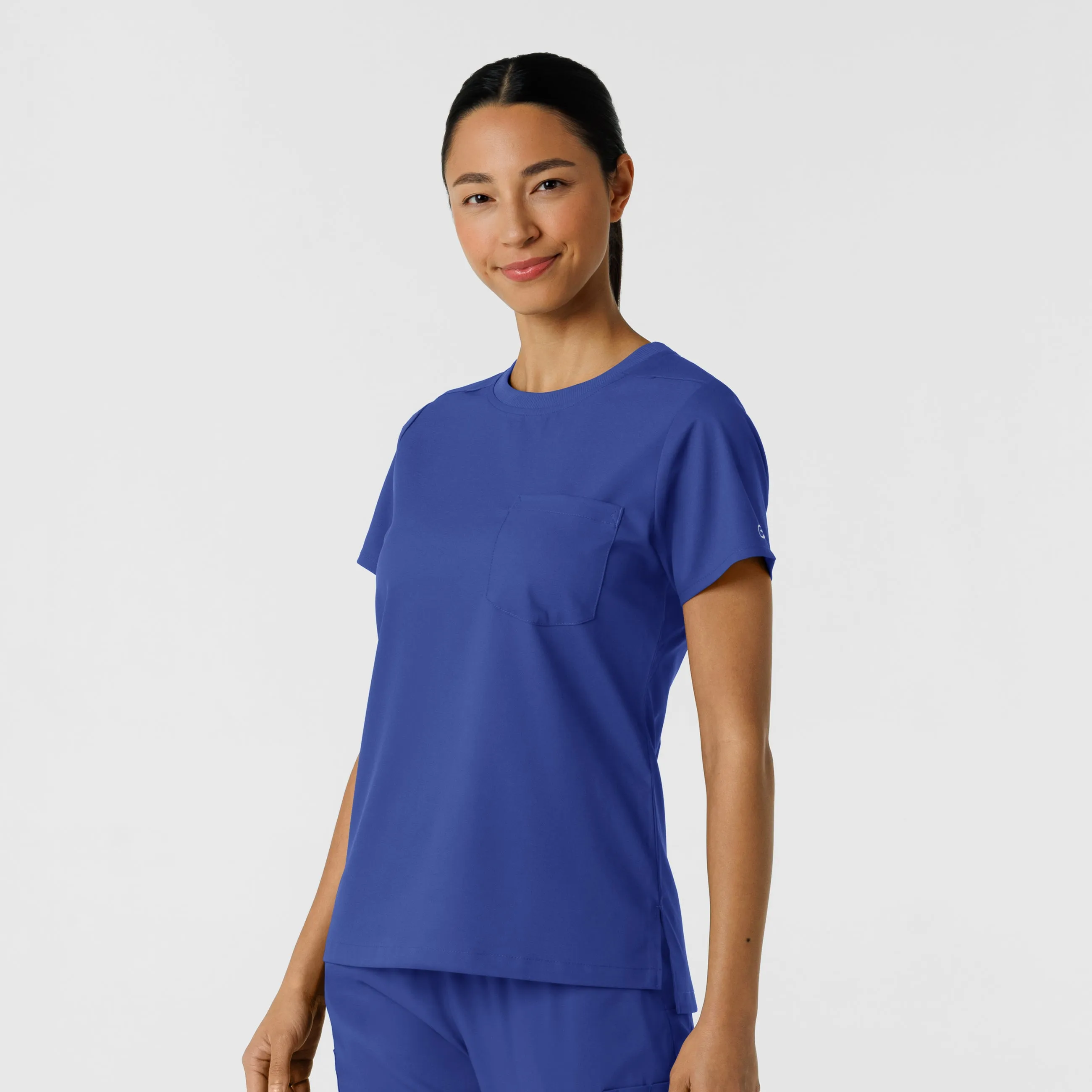 Boundless Women's Crew Neck Scrub Top - Galaxy Blue