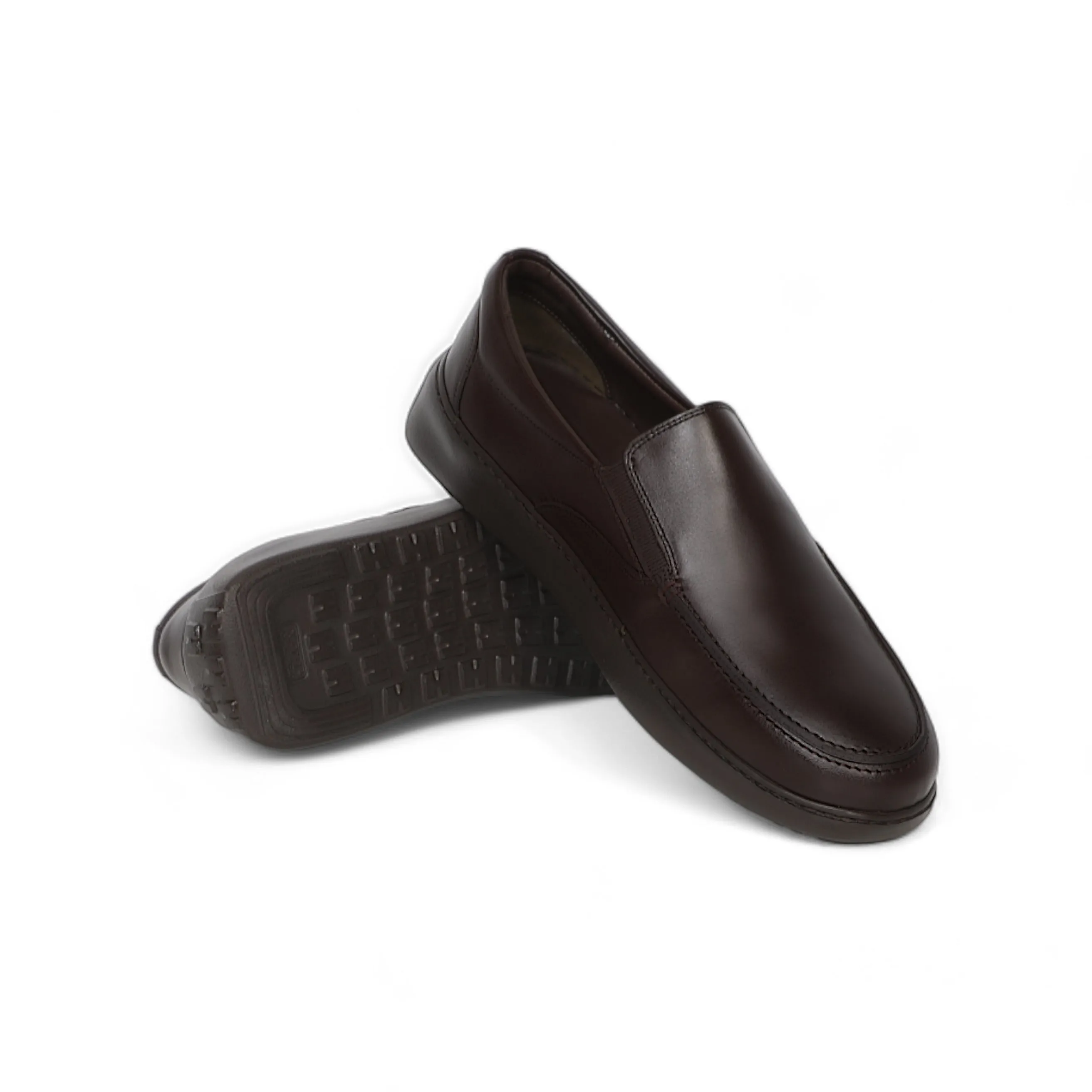 Classic Brown Moccasin With Flat Insole