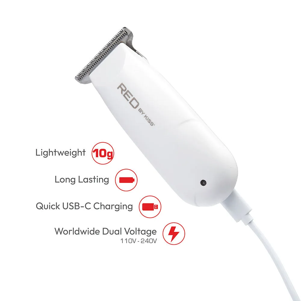 Cordless Rechargeable Mini Trimmer - Red by Kiss