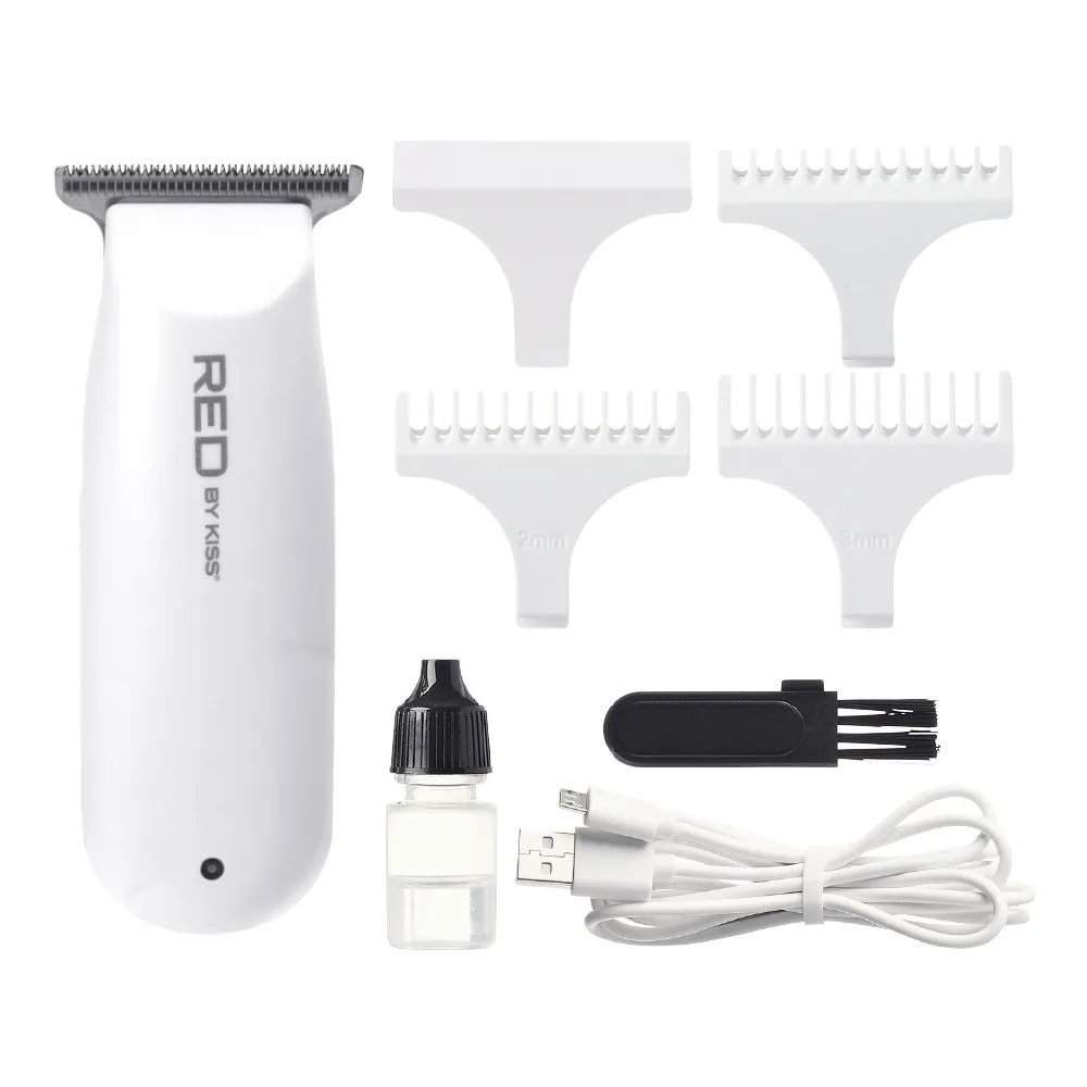 Cordless Rechargeable Mini Trimmer - Red by Kiss