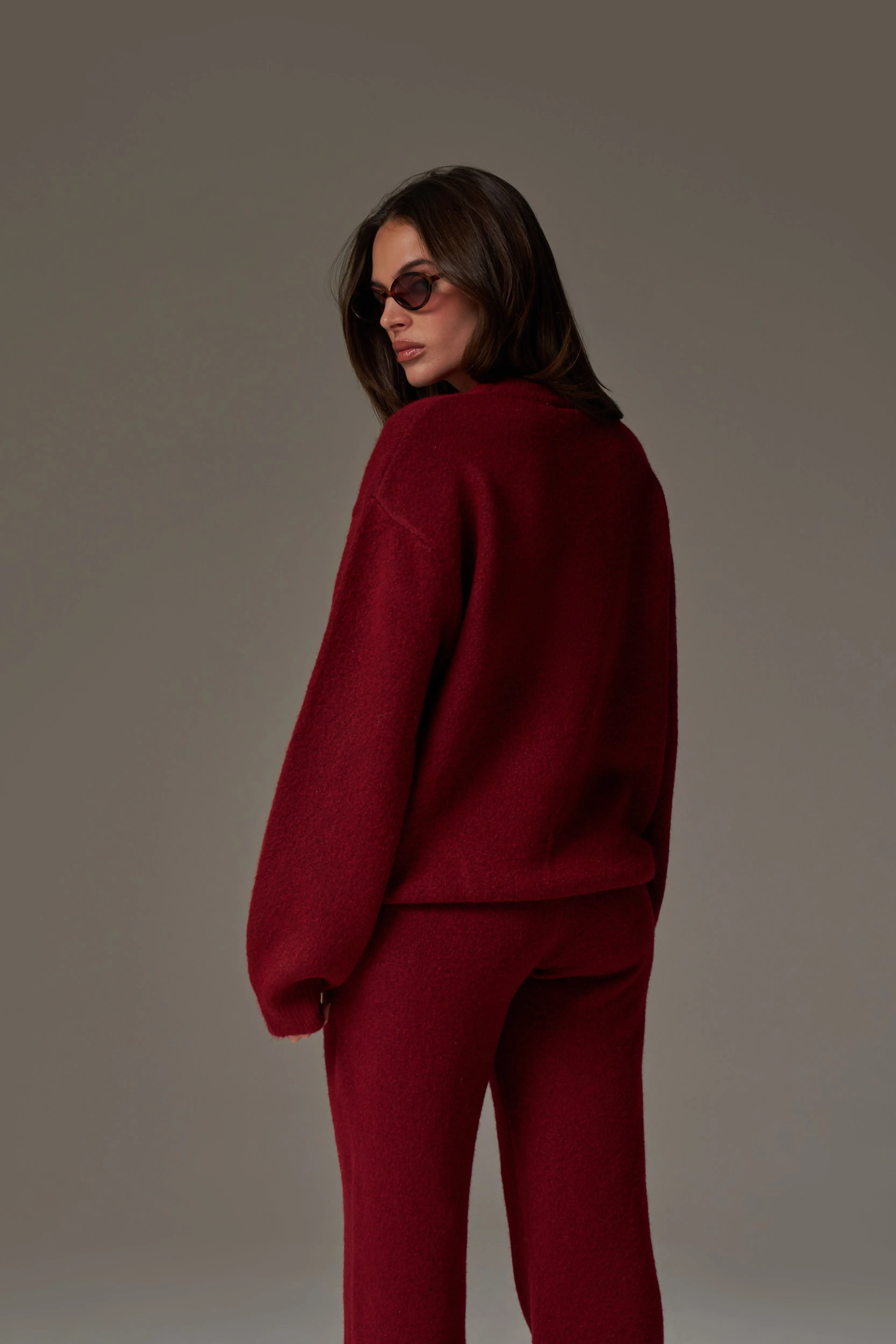 CTRE KNITTED SWEATSHIRT - BURGUNDY