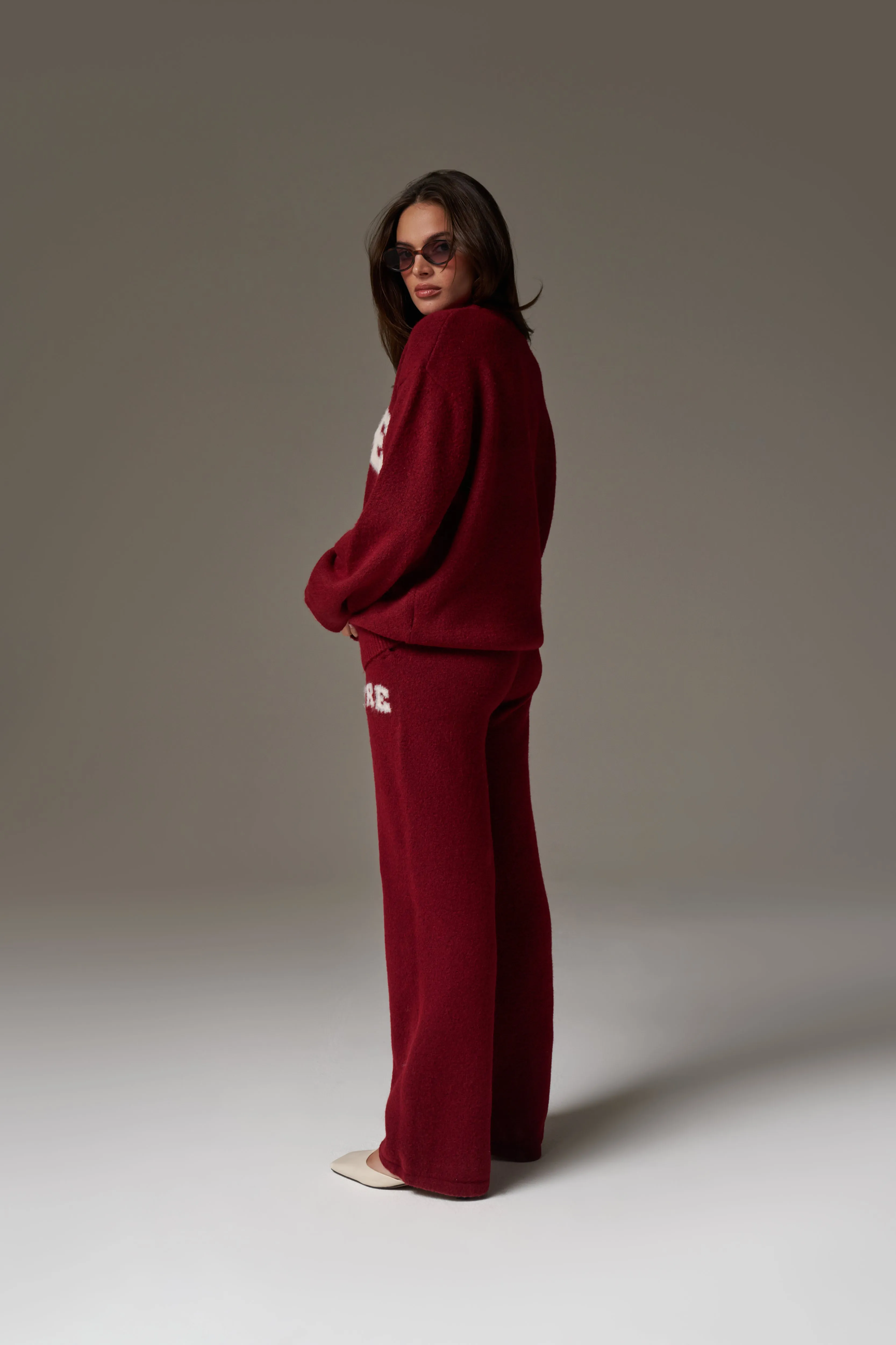 CTRE KNITTED SWEATSHIRT - BURGUNDY