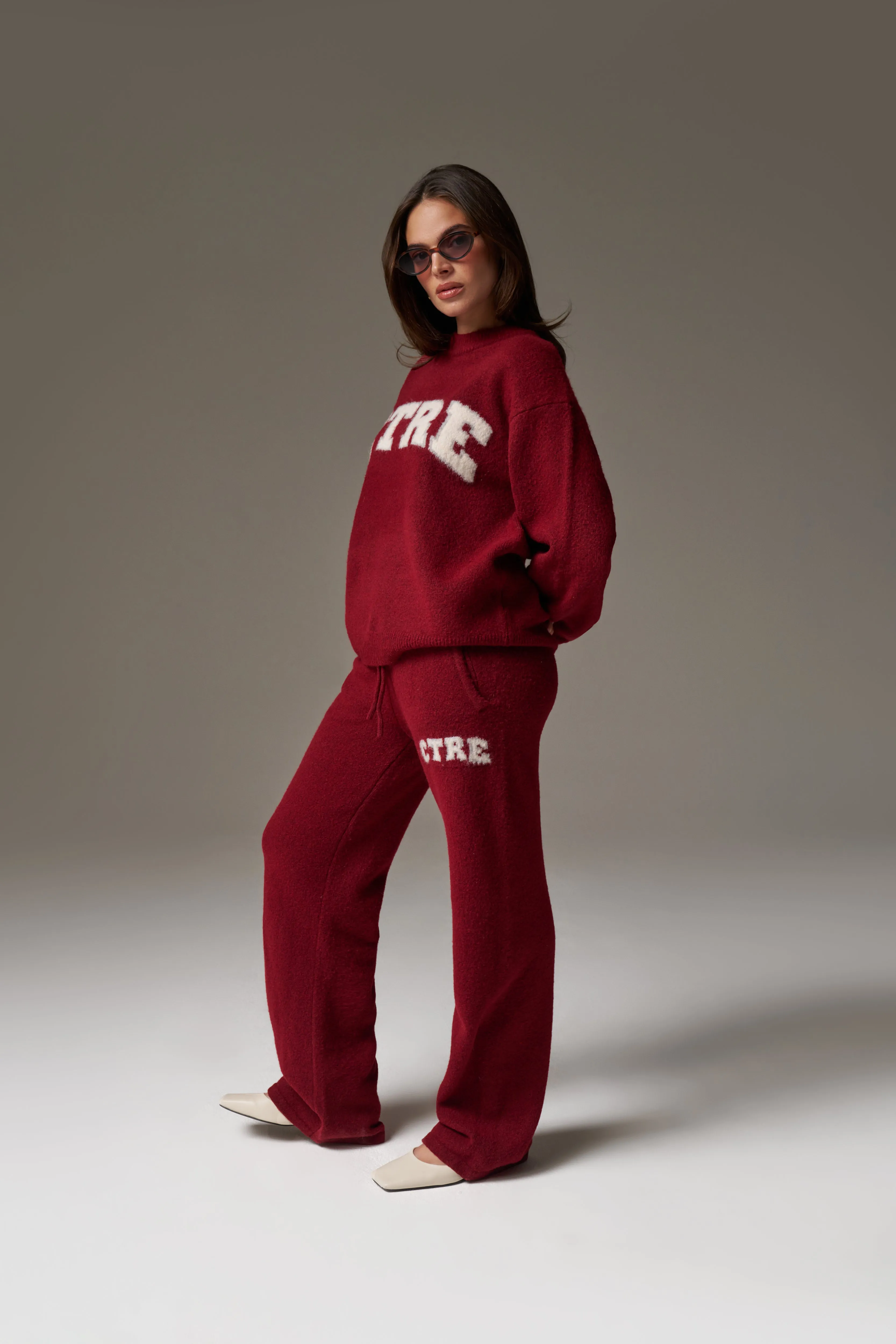 CTRE KNITTED SWEATSHIRT - BURGUNDY