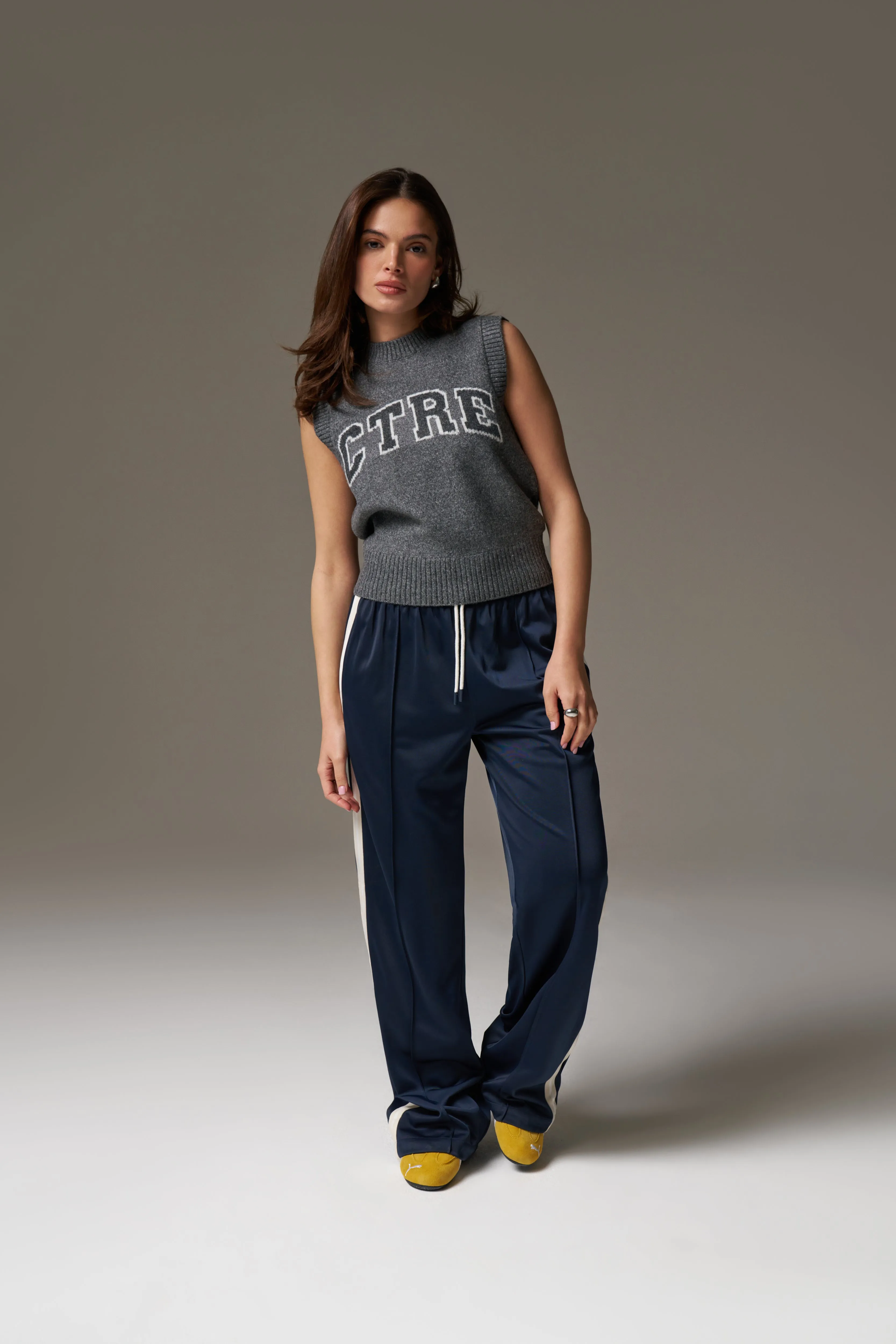 CTRE KNITTED VEST - GREY