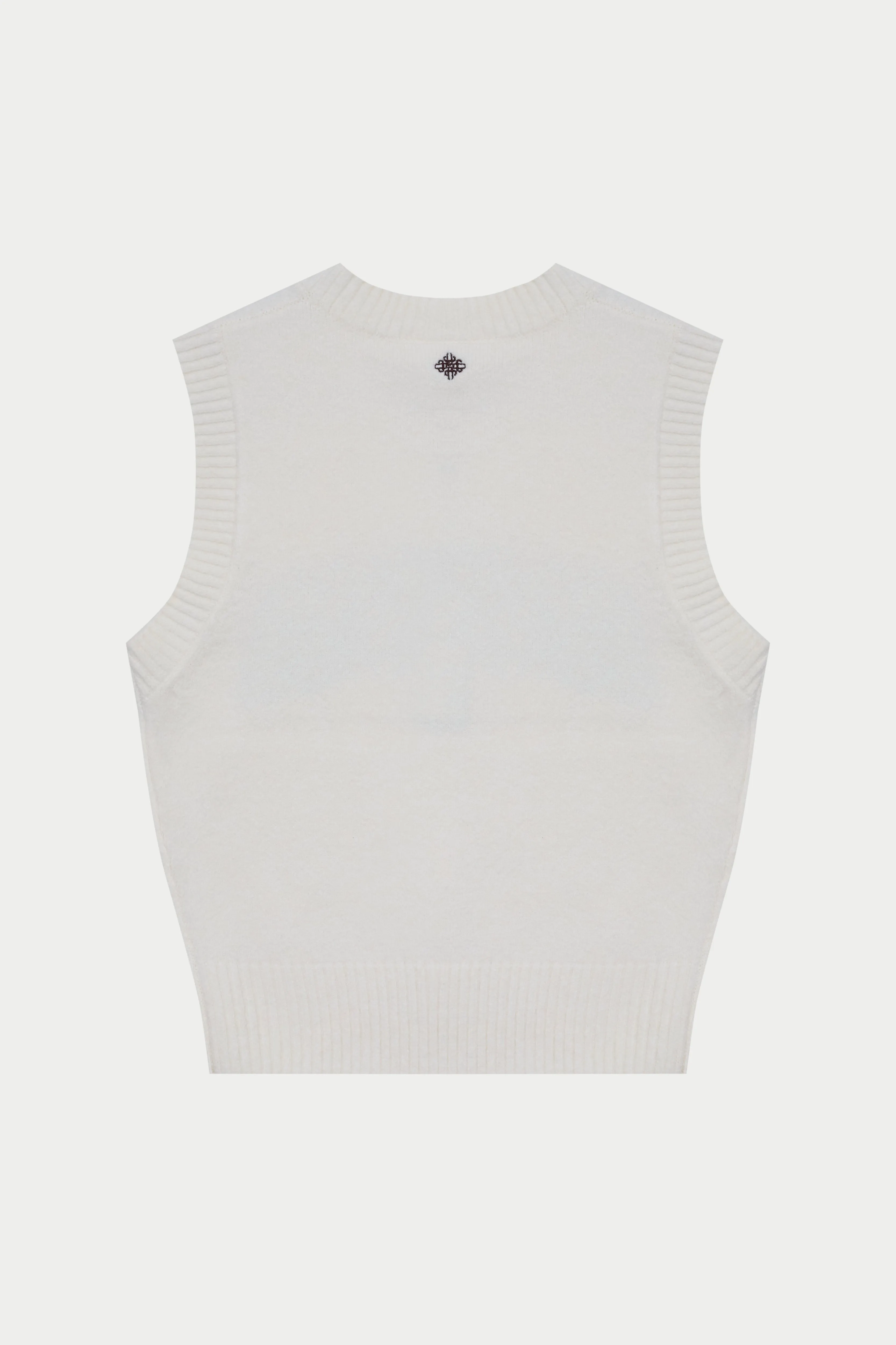 CTRE KNITTED VEST - OFF WHITE