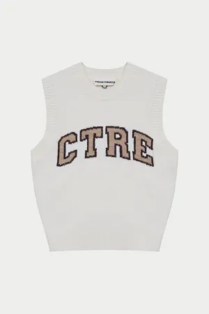 CTRE KNITTED VEST - OFF WHITE