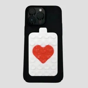 Double Heart Bestie White/Red